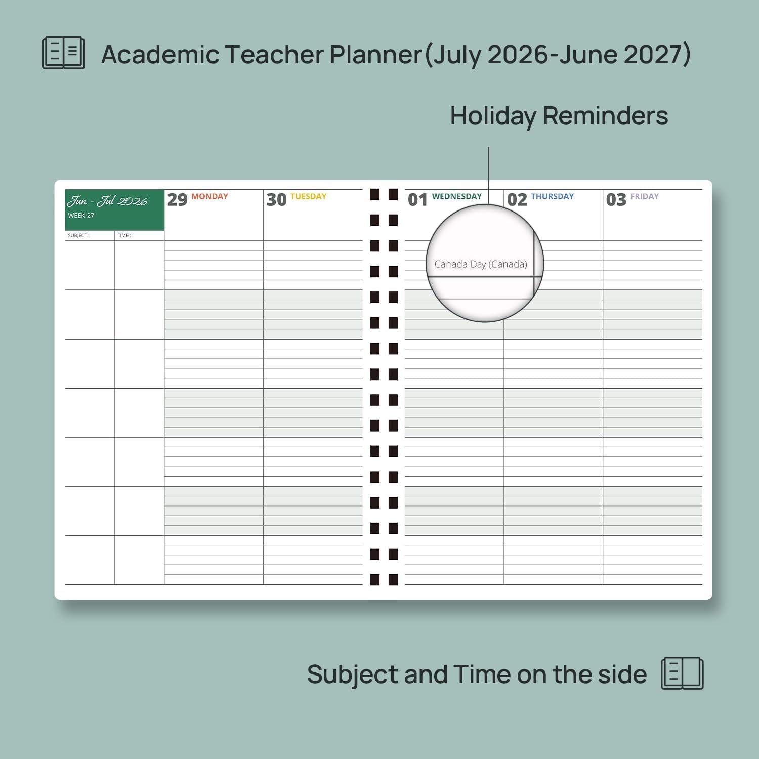 Detalle de POPRUN Teacher Planner 2026–2027