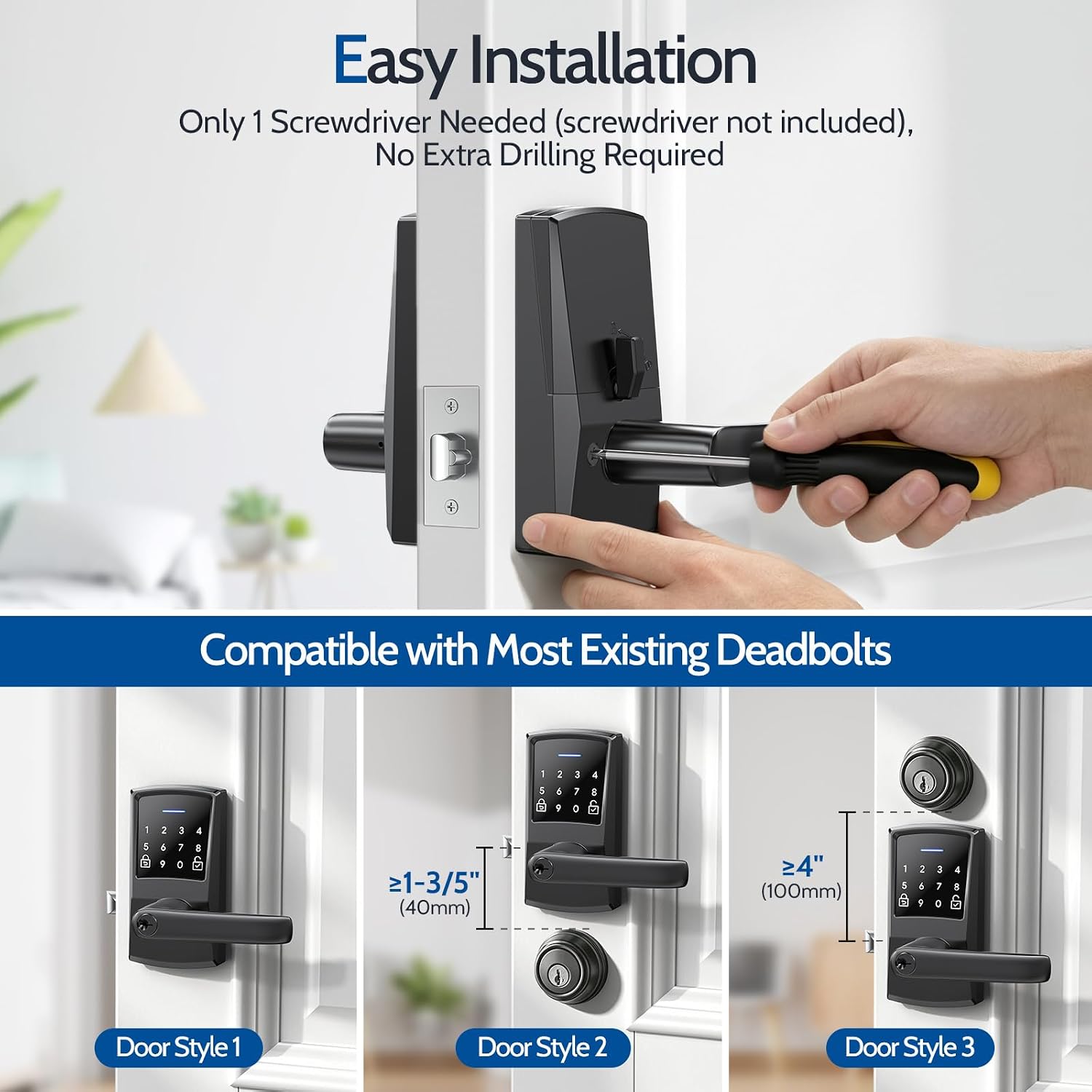 Thumbnail 6 de Nyboer Keypad Door Lock with Handle