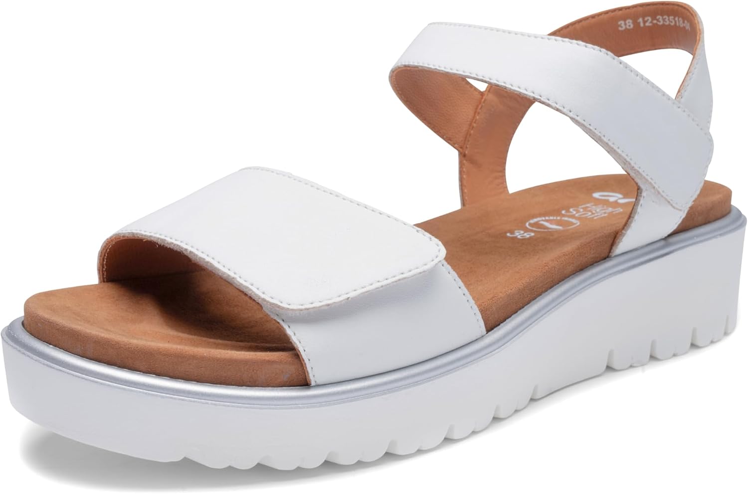 Detalle de ARA Damen Sandalette Bilbao schwarz – Lederkomfort mit Klettverschluss
