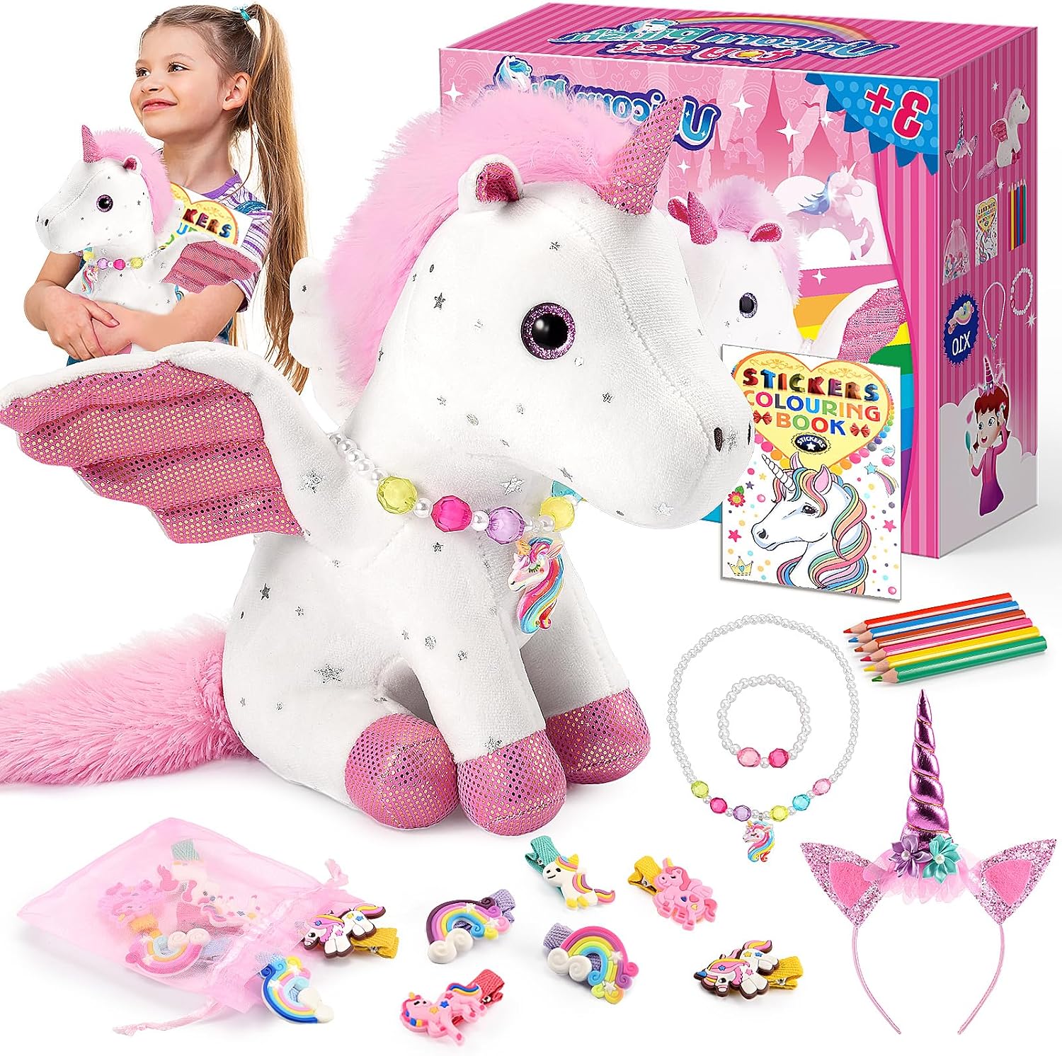 Detalle de Veopoko Unicorn Plush Set for Ages 3–8