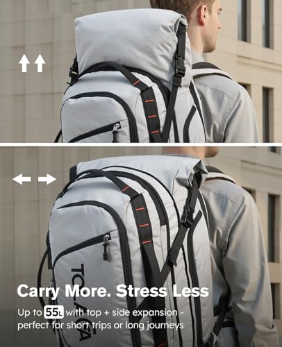 Thumbnail 1 de Tolaccea Mochila de viaje expandible 40L-55L con TSA y compartimento impermeable para portátil de 17,3