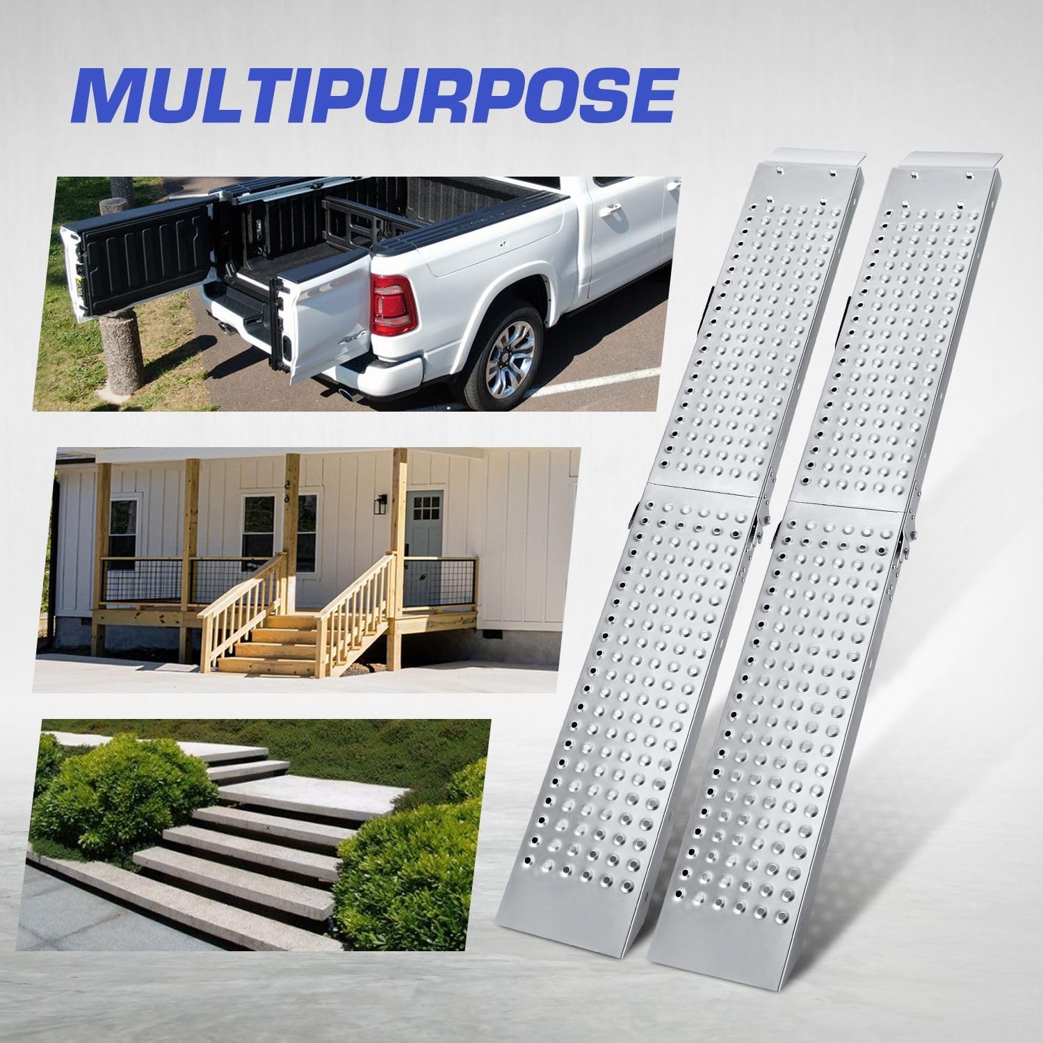 Detalle 2 de DNA Motoring Heavy Duty Folding Ramps (880 lbs capacity) 70" x 9" Multi-Use