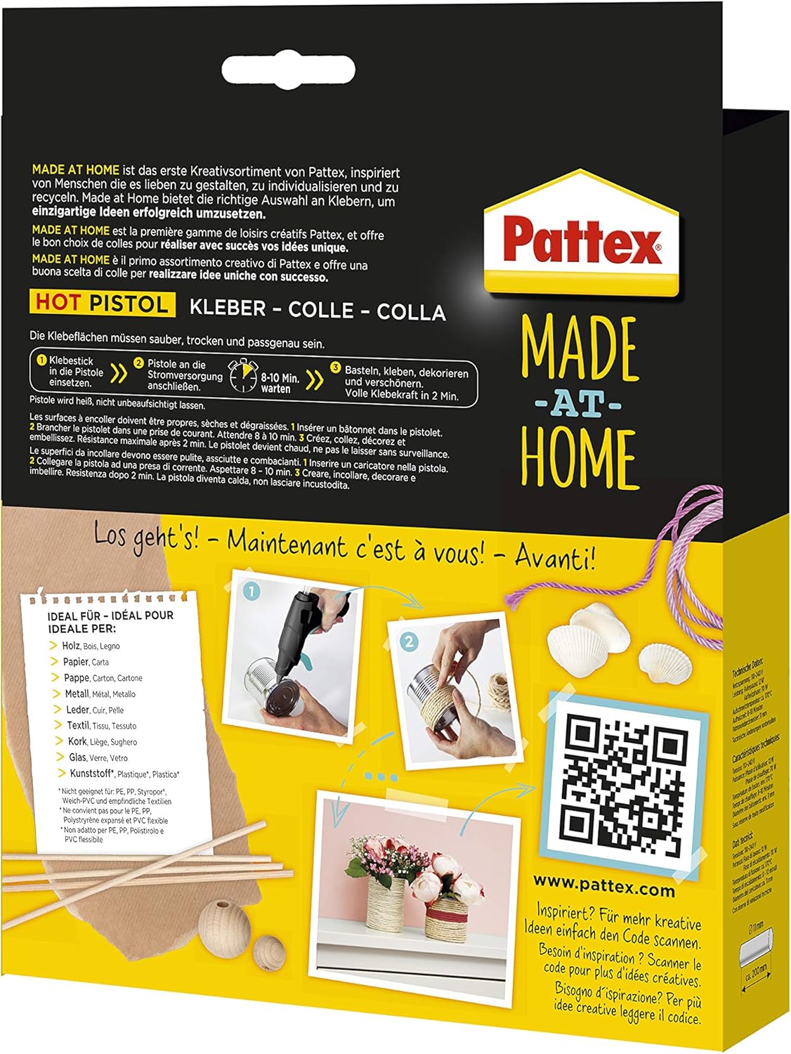 Thumbnail 1 de Pattex Made at Home Heißklebepistole – Set mit 1 Pistole und 6 Klebesticks (11 mm)