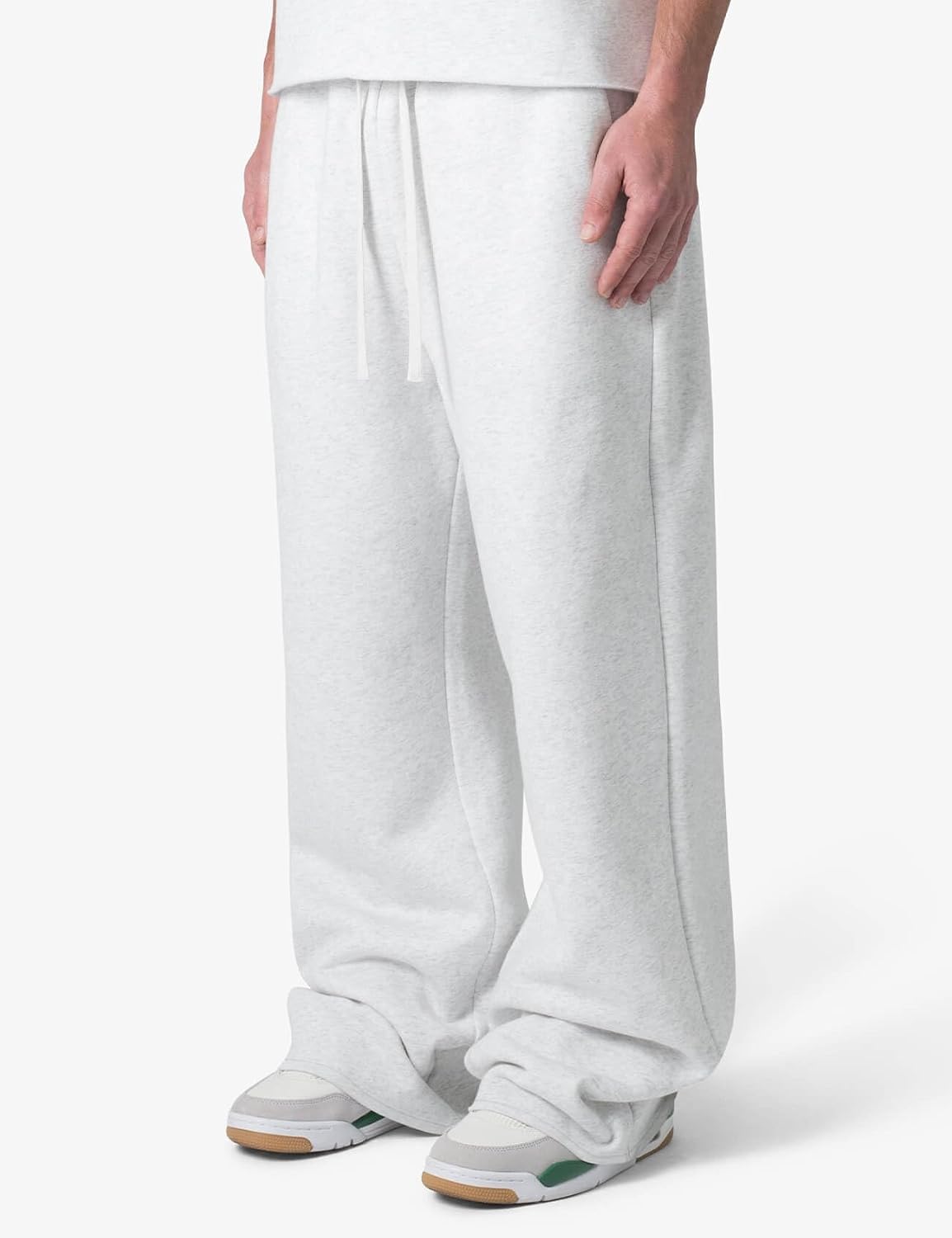 Detalle de HeSaYep Men's Baggy Sweatpants, Cotton Fleece