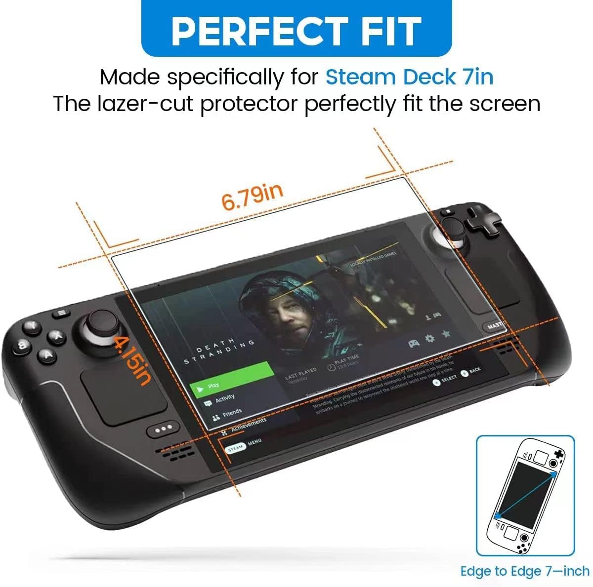 Thumbnail 1 de Txtcu Steam Deck Screen Protector 7 Inch 3-pack