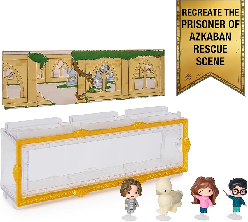 Detalle 2 de Wizarding World Harry Potter Pack 3 Figuras y Caja de Exhibición 🧙
