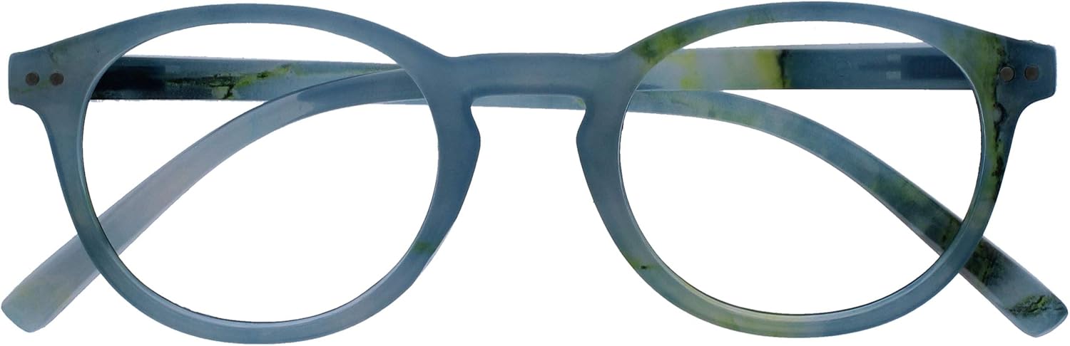 Detalle de OPULIZE R24-Q-100 – okrągłe okulary do czytania +1,00, turkusowe