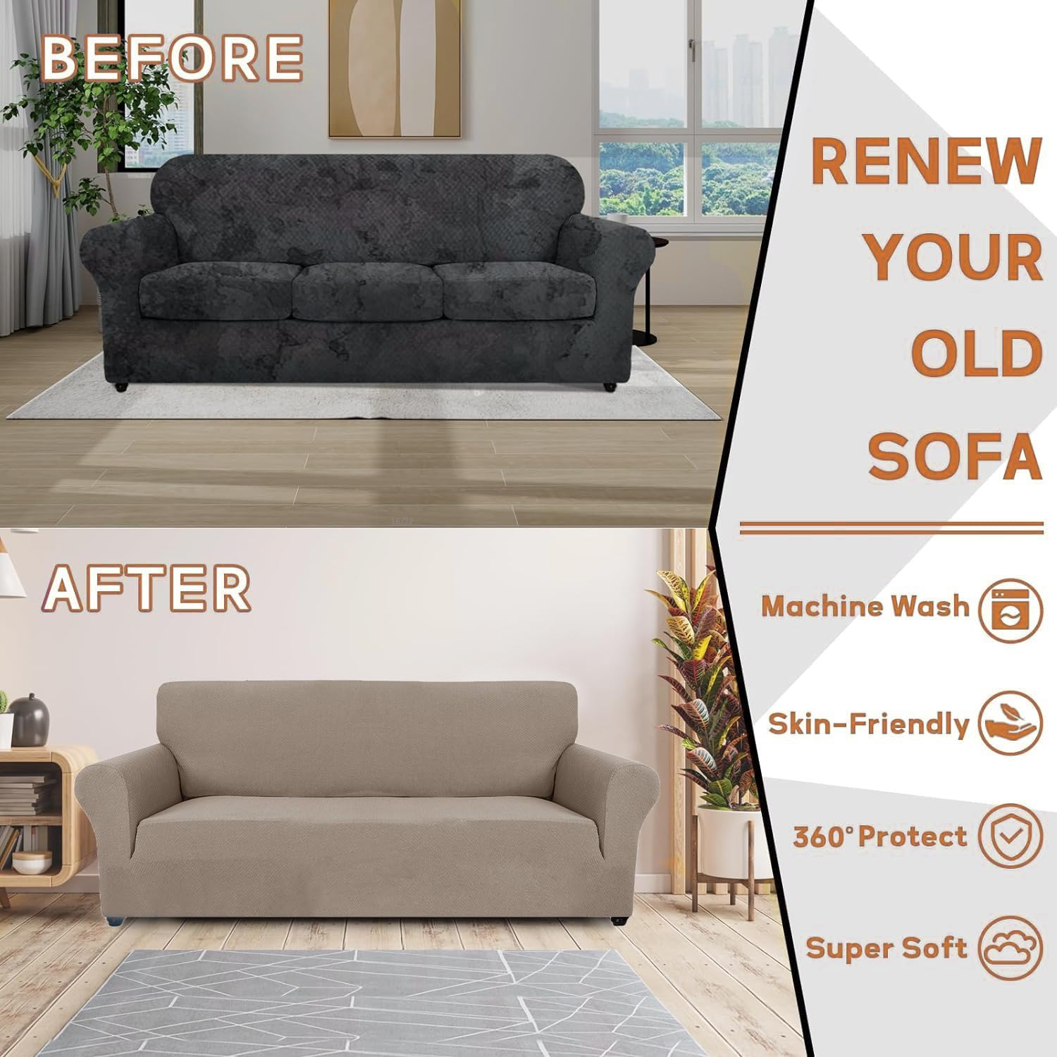 Thumbnail 5 de Ystyle Funda Sofa 2 Plazas antideslizante Arena