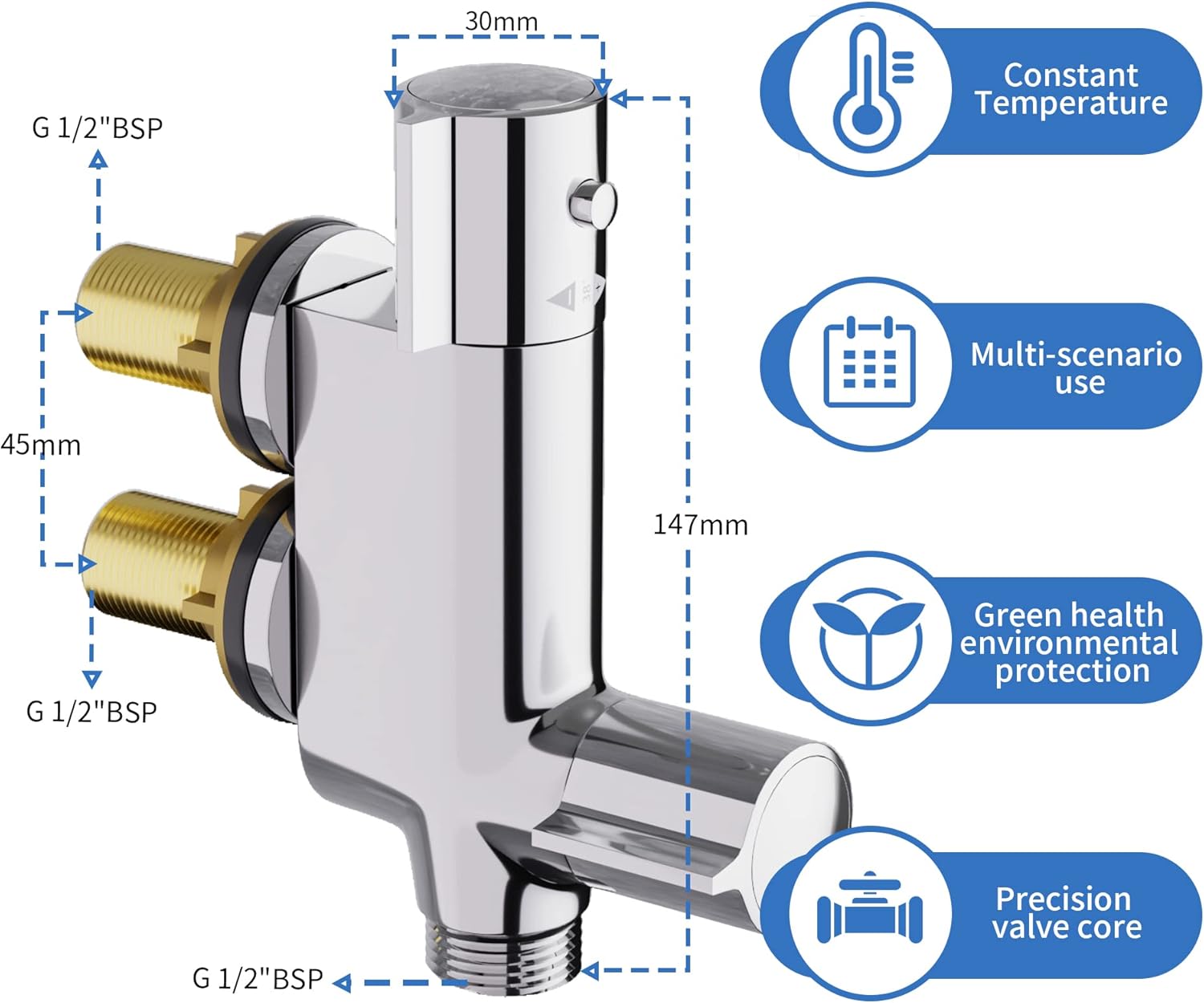 Thumbnail 6 de MORADO Thermostatic Caravan Shower Mixer 38°C