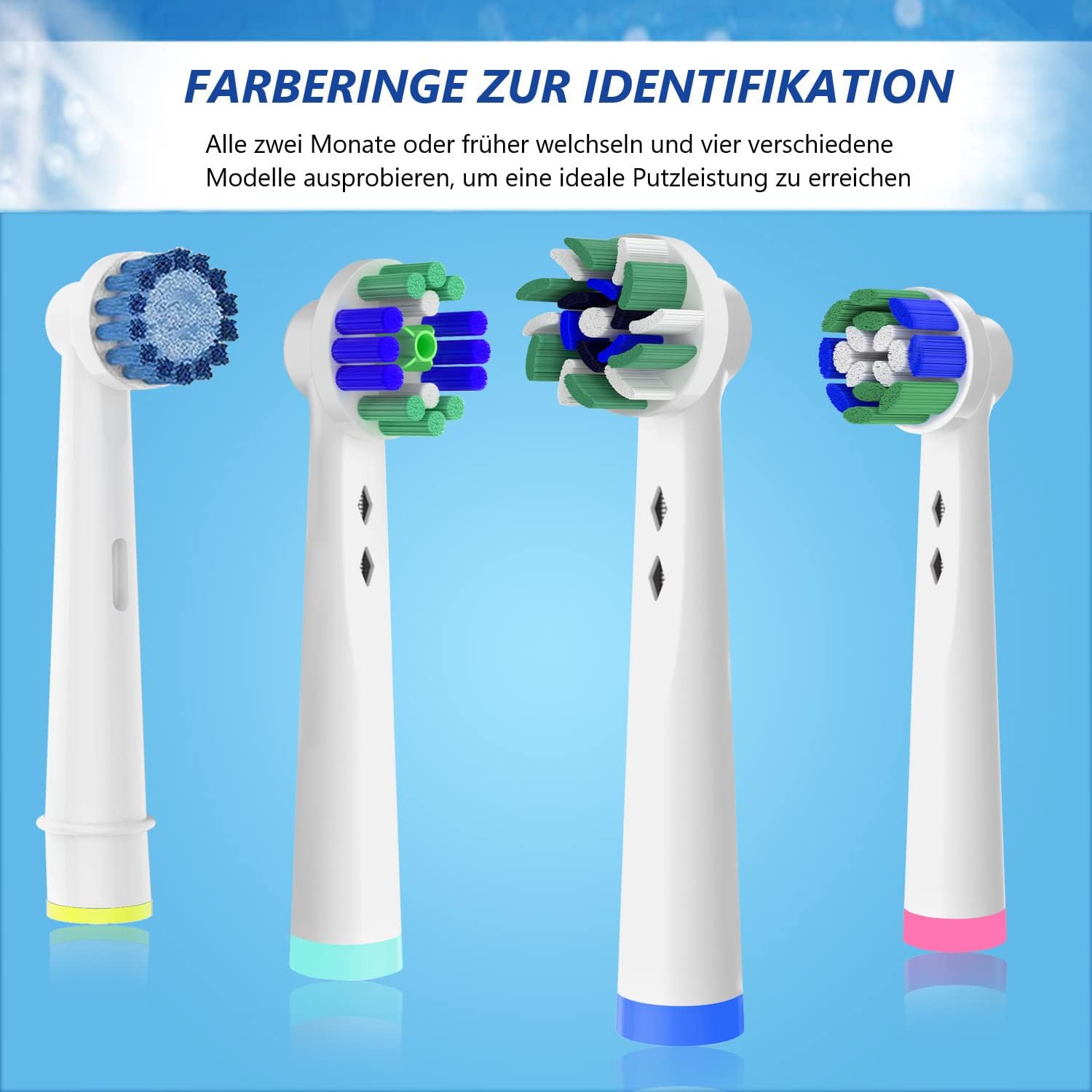 Thumbnail 2 de 16 Aufsteckbürsten (4 Modelle) kompatibel mit Oral-B elektrischen Zahnbürsten – Sensitive, Precision Clean, 3D Whitening, Cross Clean
