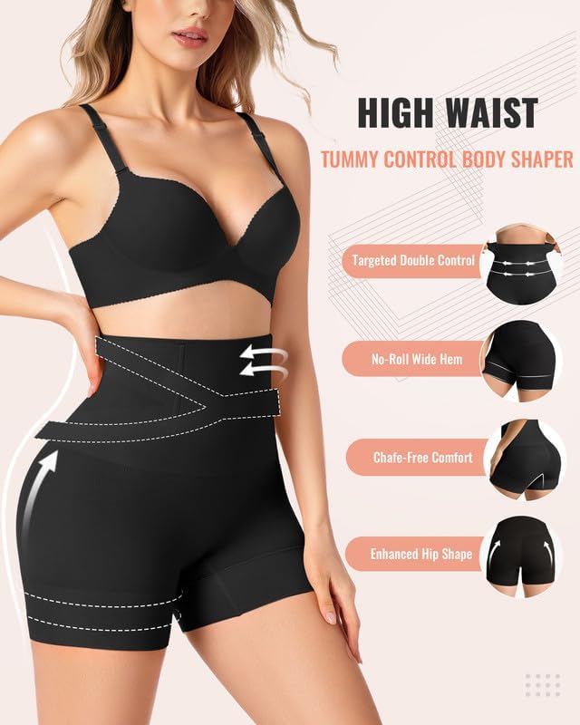 Detalle 2 de ForeverShaper Seamless Tummy Control Shorts with High Waist and Thigh Coverage