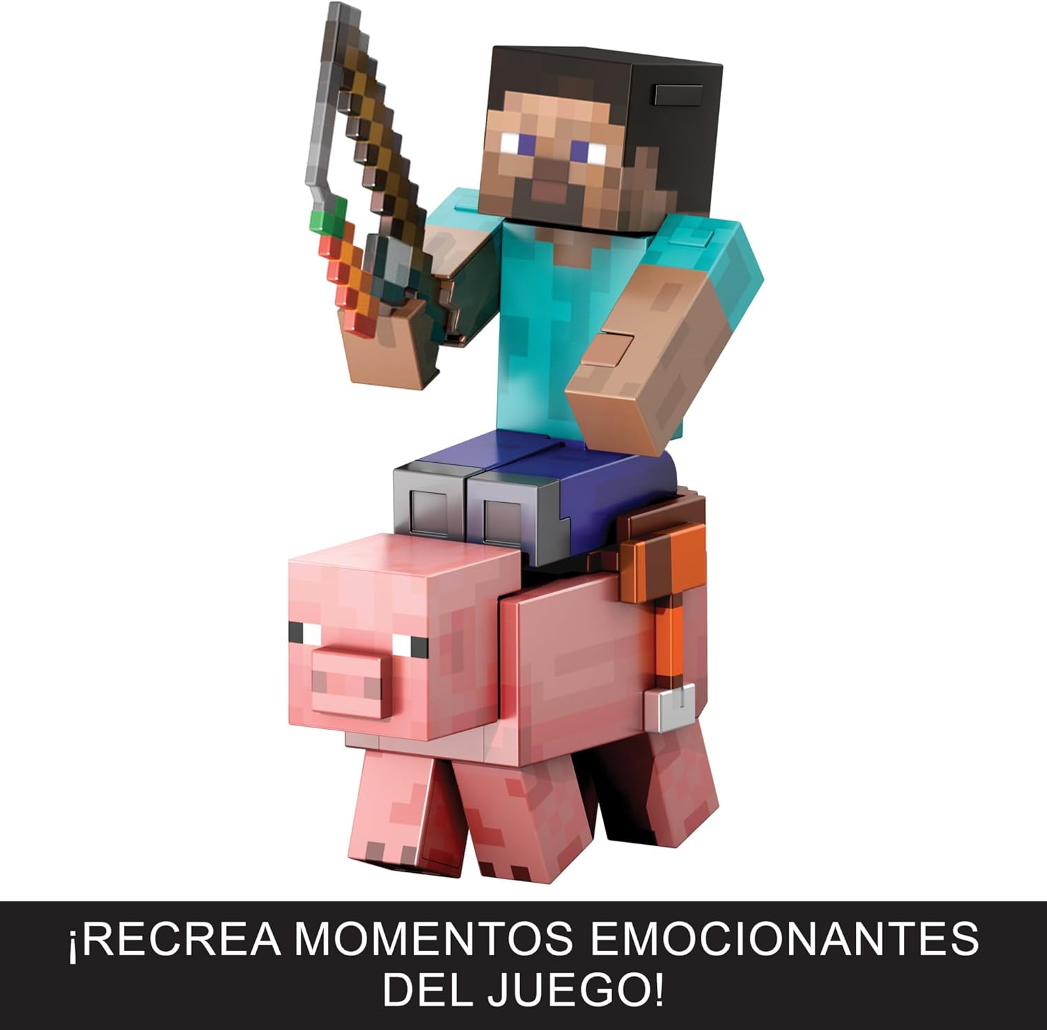 Thumbnail 4 de Mattel Minecraft HTM04 Cerdo Diamante 14 cm 🎮 con Accesorios