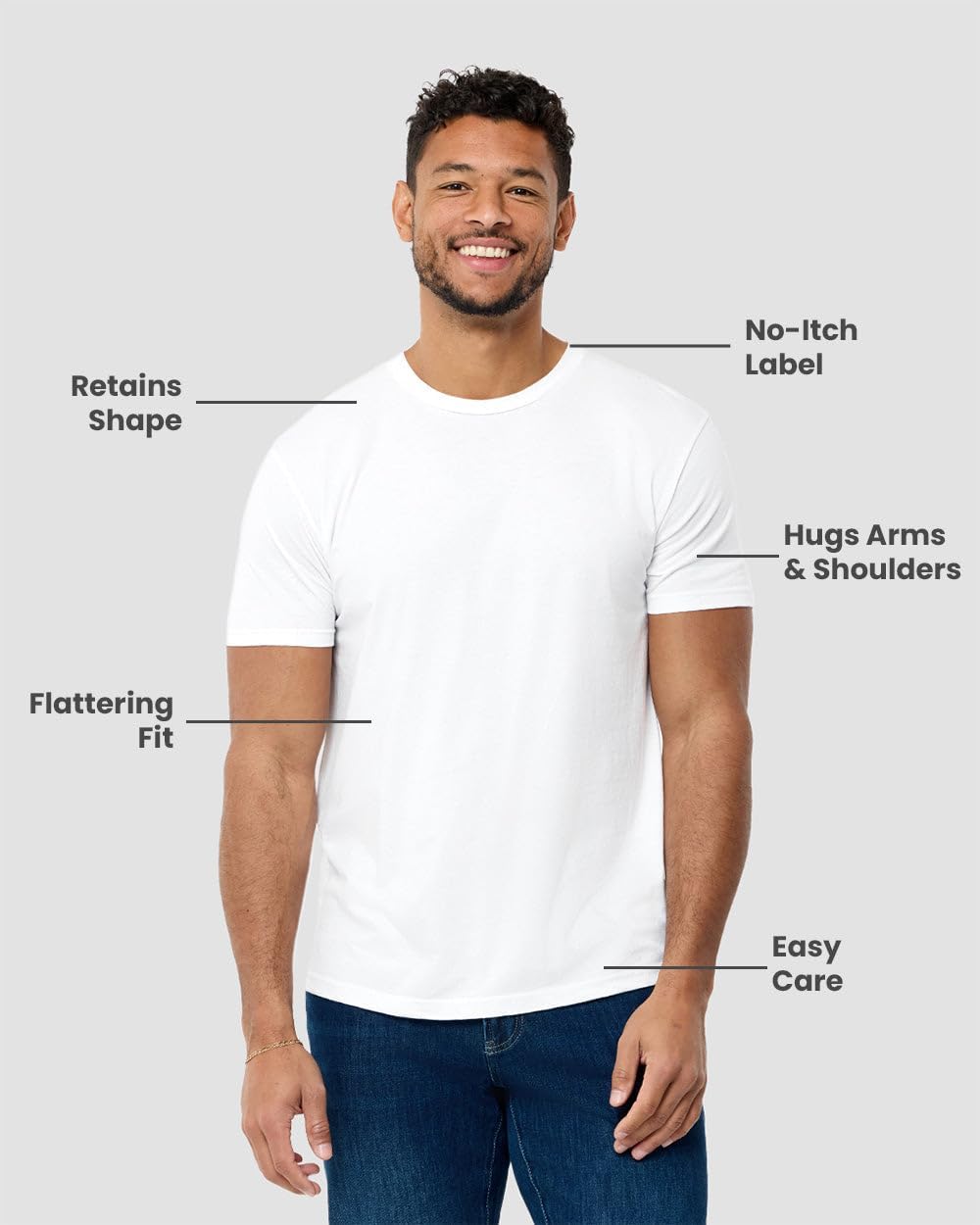 Thumbnail 3 de INTO THE AM Athletic Fit Men’s T-Shirt (Cotton Blend, Crew Neck) — Sizes S–4XL
