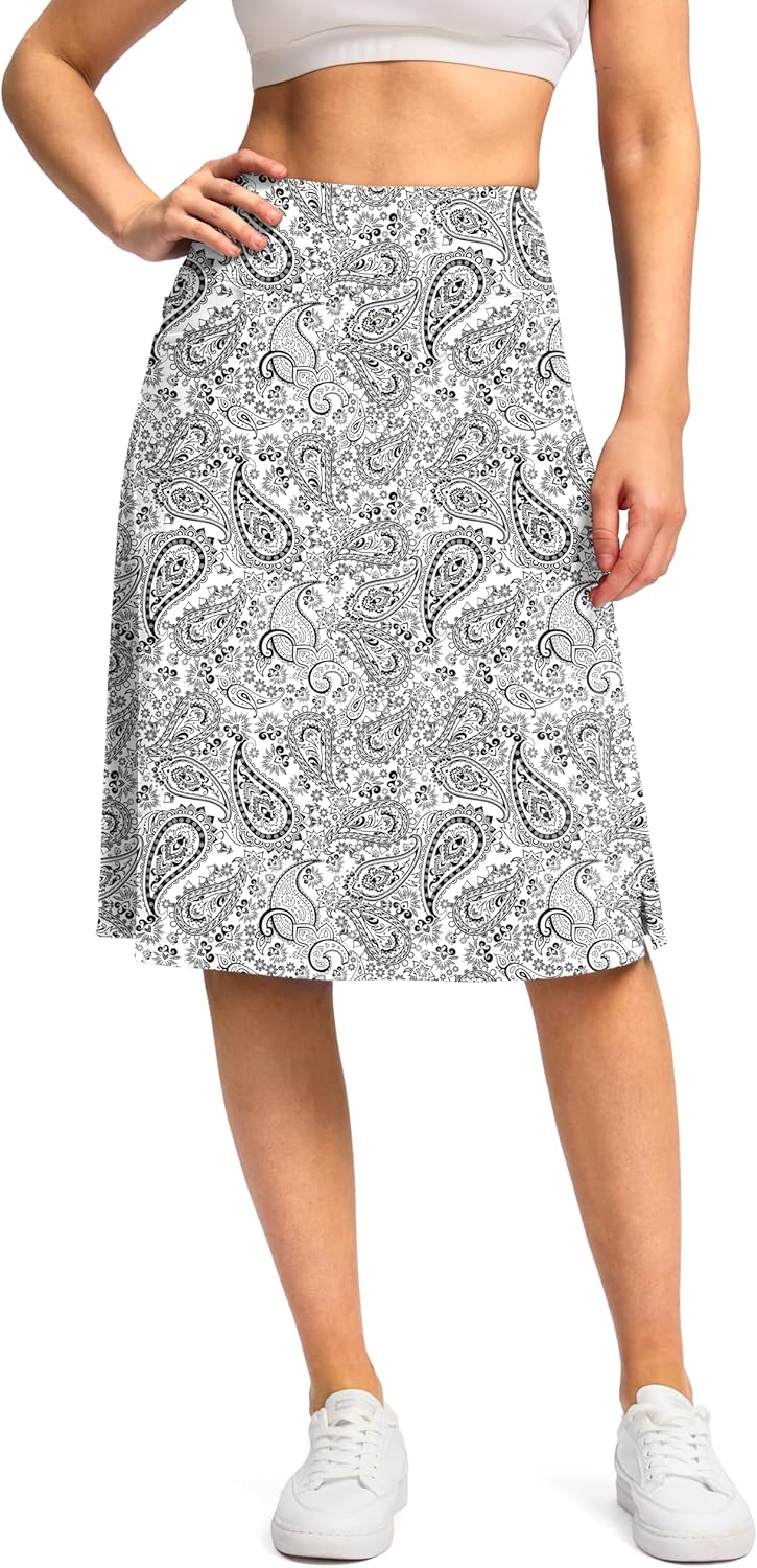 Thumbnail 6 de Viodia 25" Knee-Length Skorts Skirts for Women with Zipper Pockets (Stretchy Modest A-line Midi)