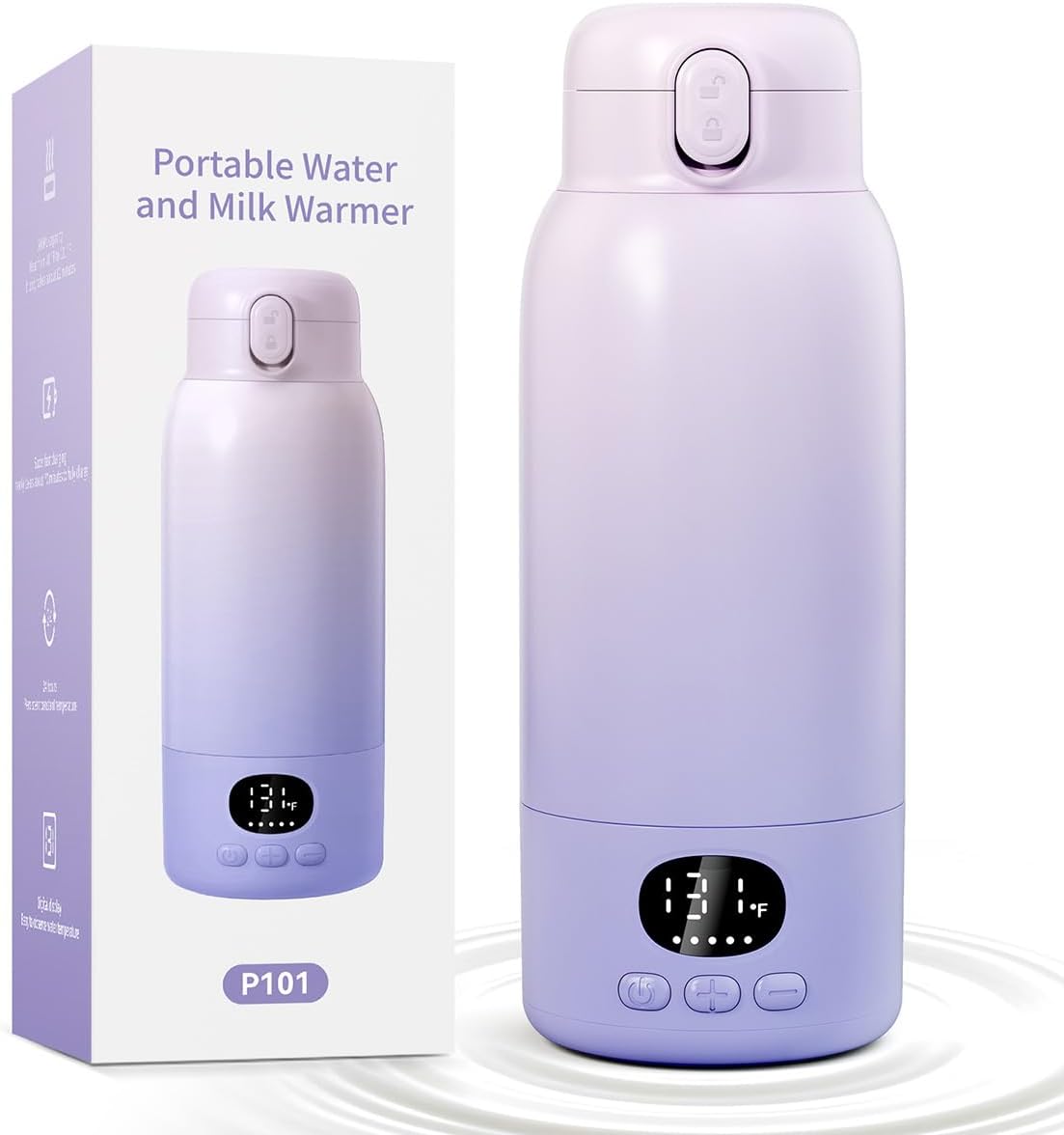SORUTO Portable Bottle Warmer, 17 oz, 316 Stainless Steel, 98–131°F Control