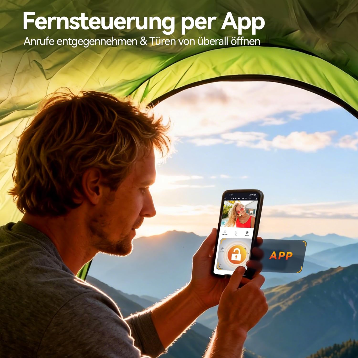 Thumbnail 4 de TMEZON WLAN Video-Türsprechanlage fürs 2‑Familienhaus mit 7" IP-Farb-Touchscreen, 1080P und 2‑Draht