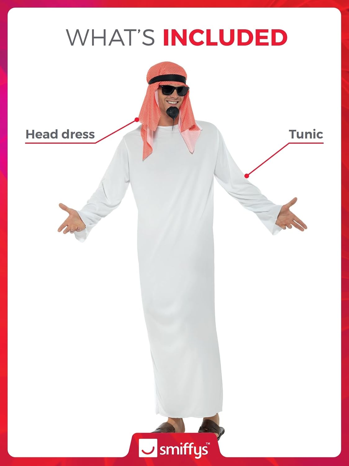 Thumbnail 3 de Smiffys Fake Sheikh Costume Tórax 42-44" 🎭