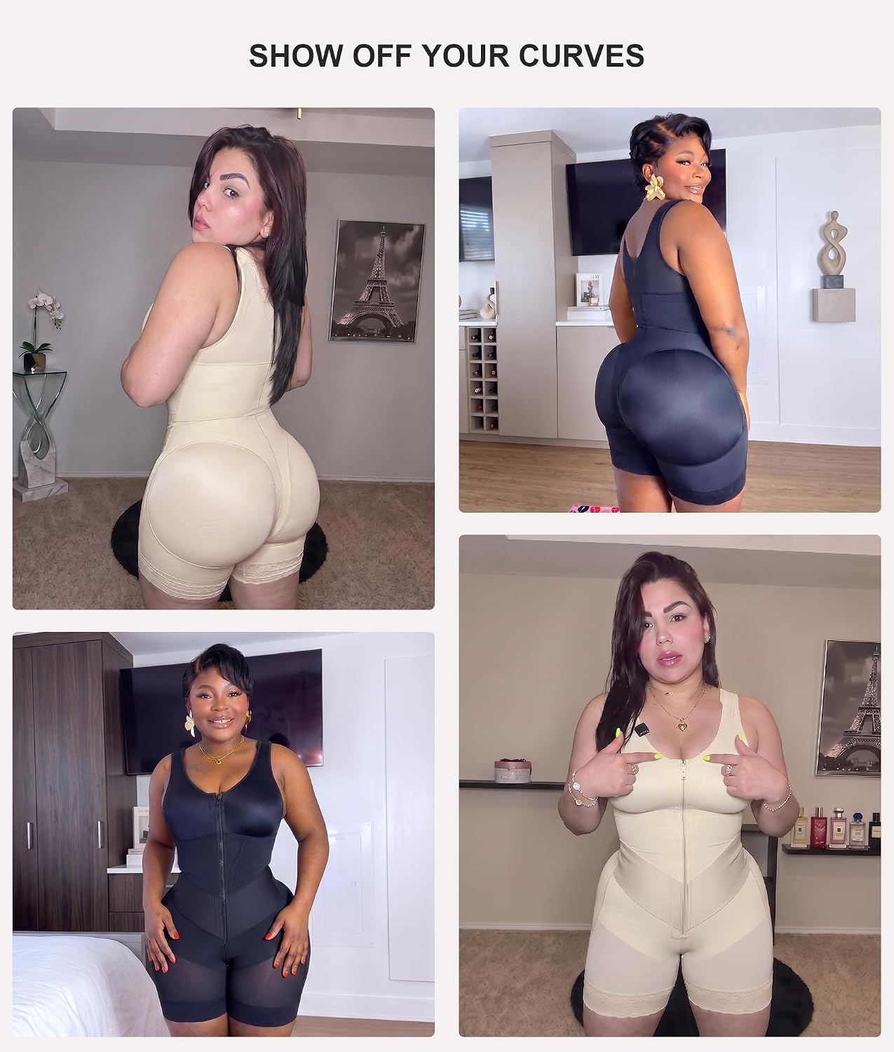 Detalle 2 de SHAPERX V-Shaped Full Body Shaper with Tummy Control and Wire-Free Support
