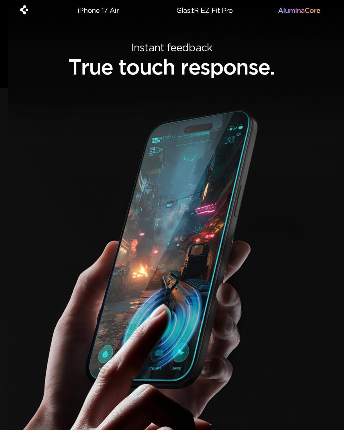 Thumbnail 5 de Spigen Glas.tR EZ Fit Pro – Verre trempé 9H pour iPhone (2 pièces), pose facile