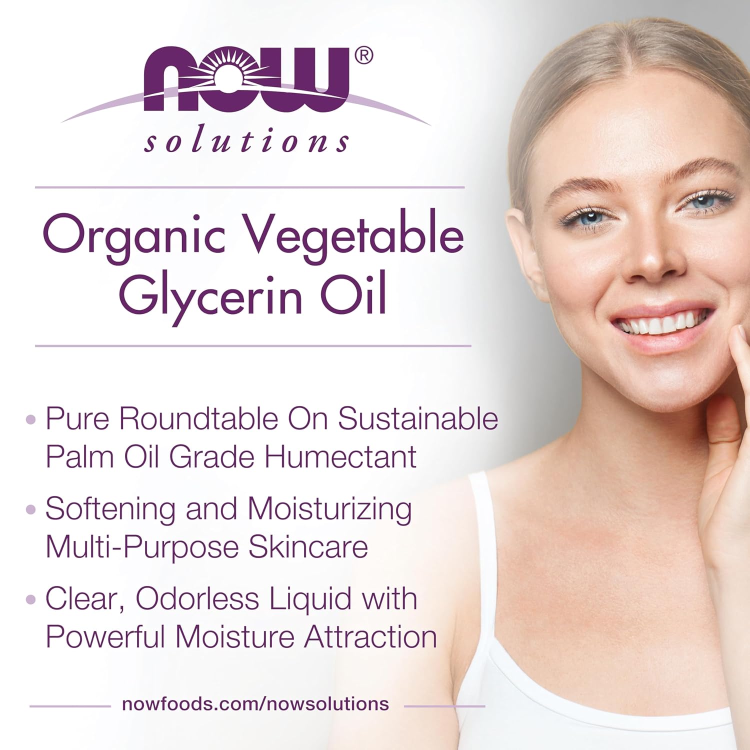 Detalle 2 de NOW Solutions Vegetable Glycerin 8 oz