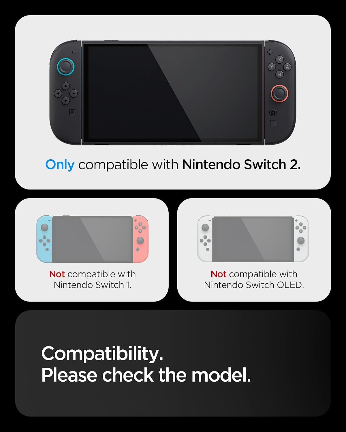 Thumbnail 1 de Spigen Dual Grip : coque compatible Nintendo Switch 2 2025, étui noir ultra-léger