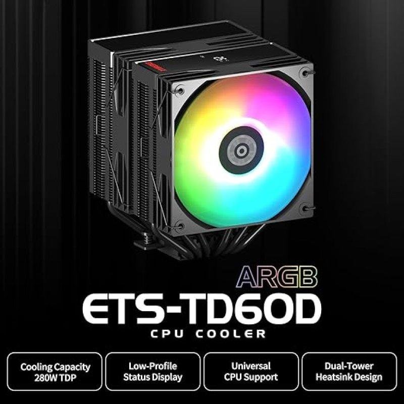 Detalle de Refrigerador de CPU Enermax ETS-TD60D-ARGB: performance, eficiencia y estilo para PC de alto rendimiento