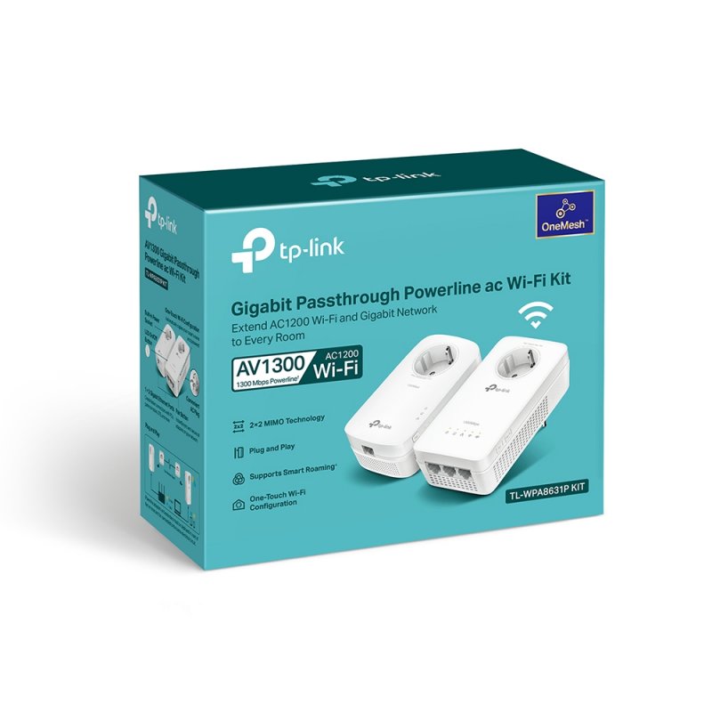 Detalle de TP-Link TL-WPA8631P KIT Powerline AV1000 + WiFi AC1300 con Enchufe integrado
