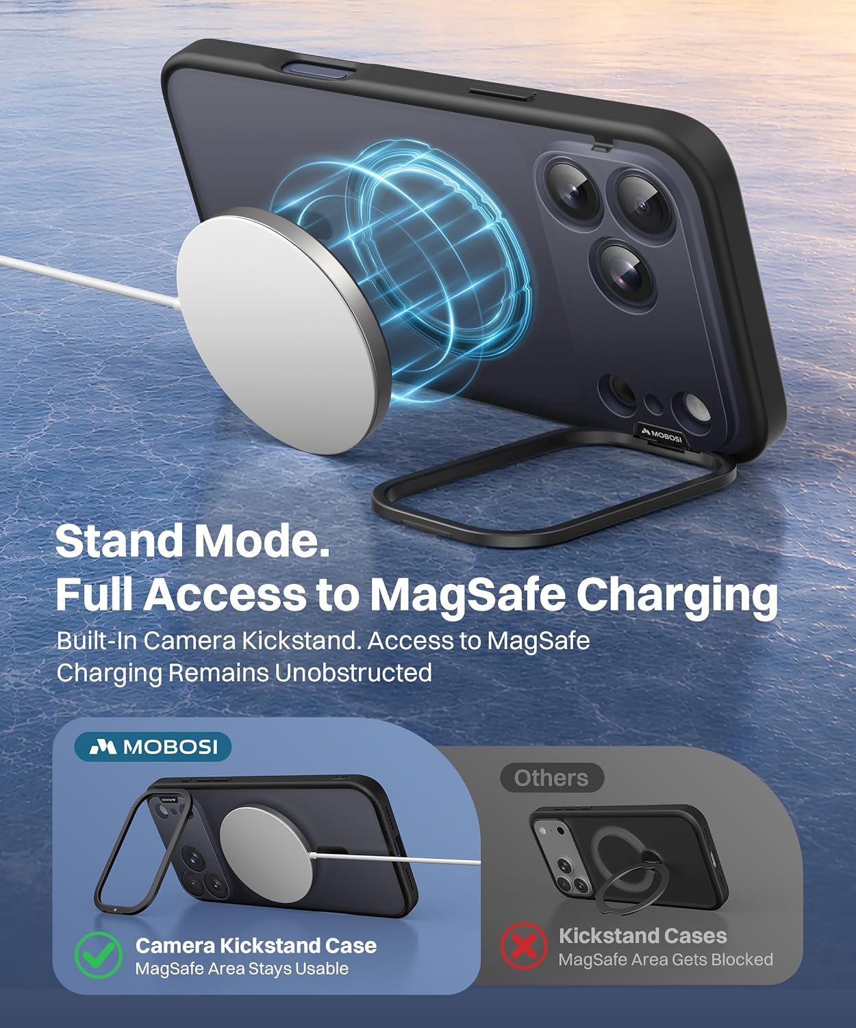 Thumbnail 6 de MOBOSI iPhone 17 Pro / 18 Pro Case with 180° Stand, MagSafe, Matte Black