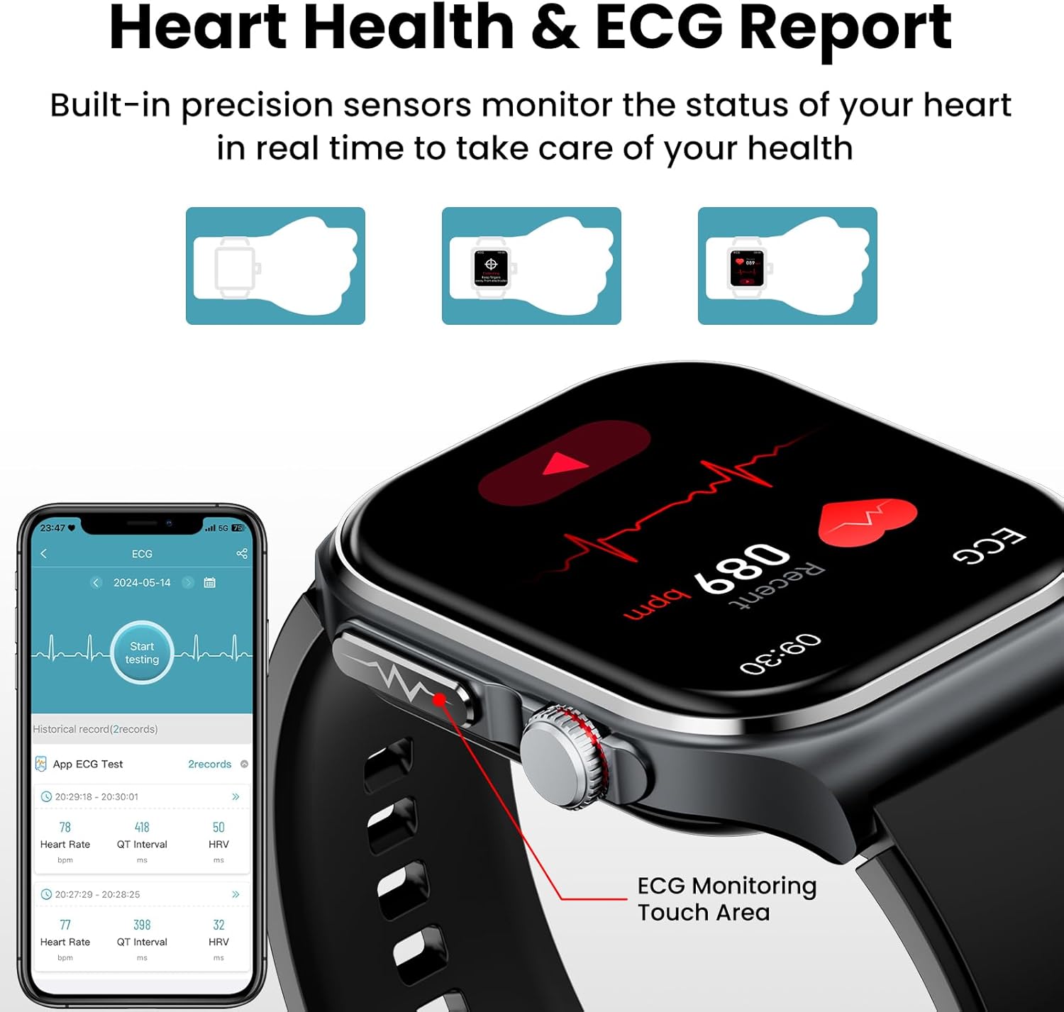 Thumbnail 1 de HIDAMEL Smart Watch 70 Days battery