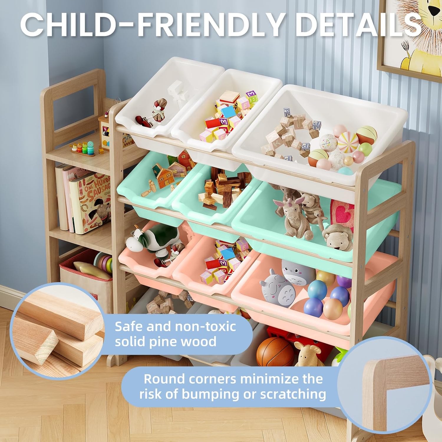 Detalle de Toy Storage Organizer with 12 Bins