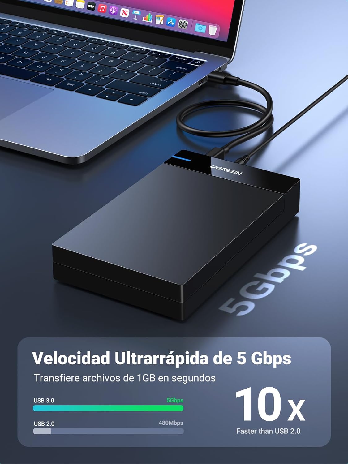 Thumbnail 2 de UGREEN Carcasa SATA SSD 3.5" 20TB, almacenamiento rápido 🚀