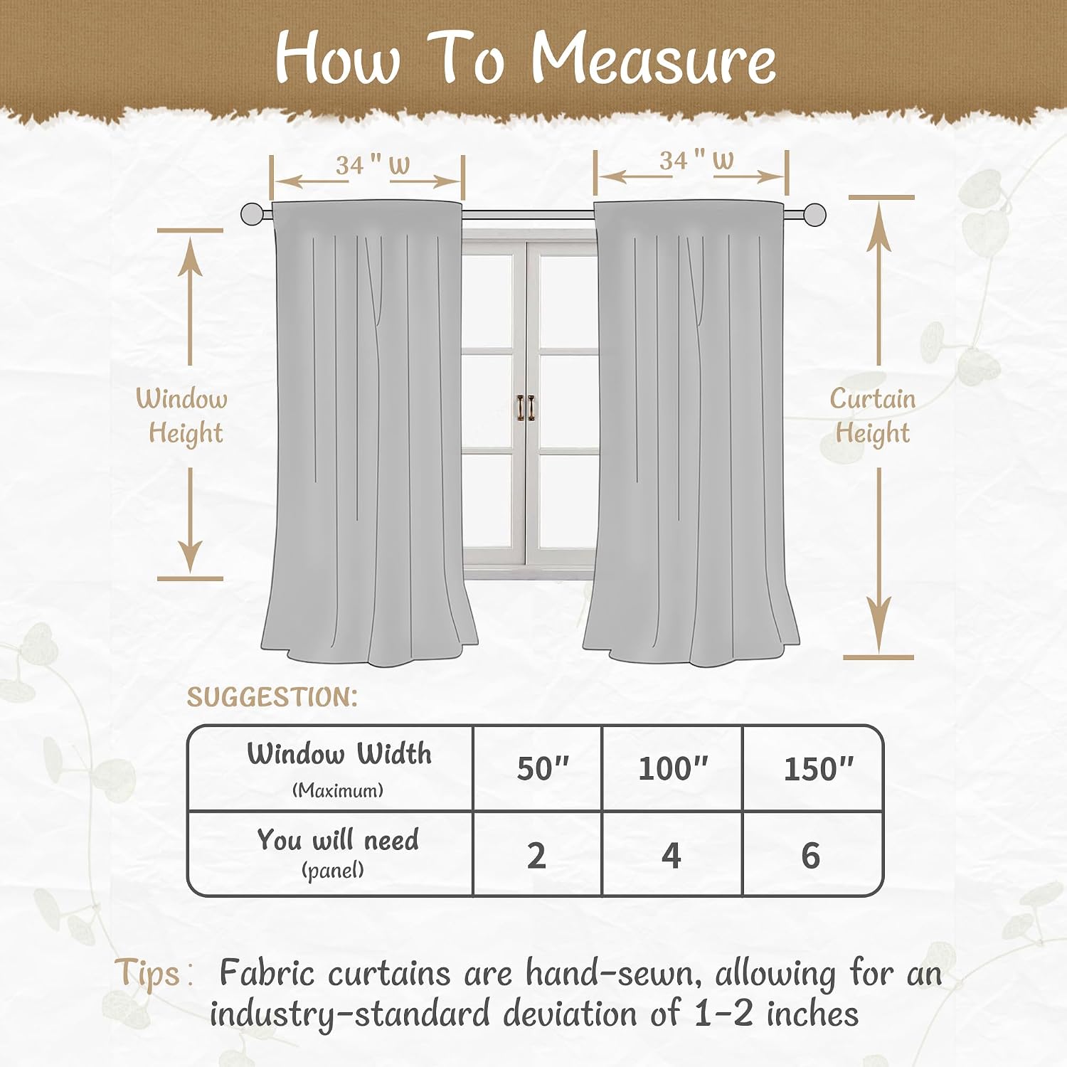 Thumbnail 6 de LAMIT Semi Sheer Curtains 34 x 40 Inch