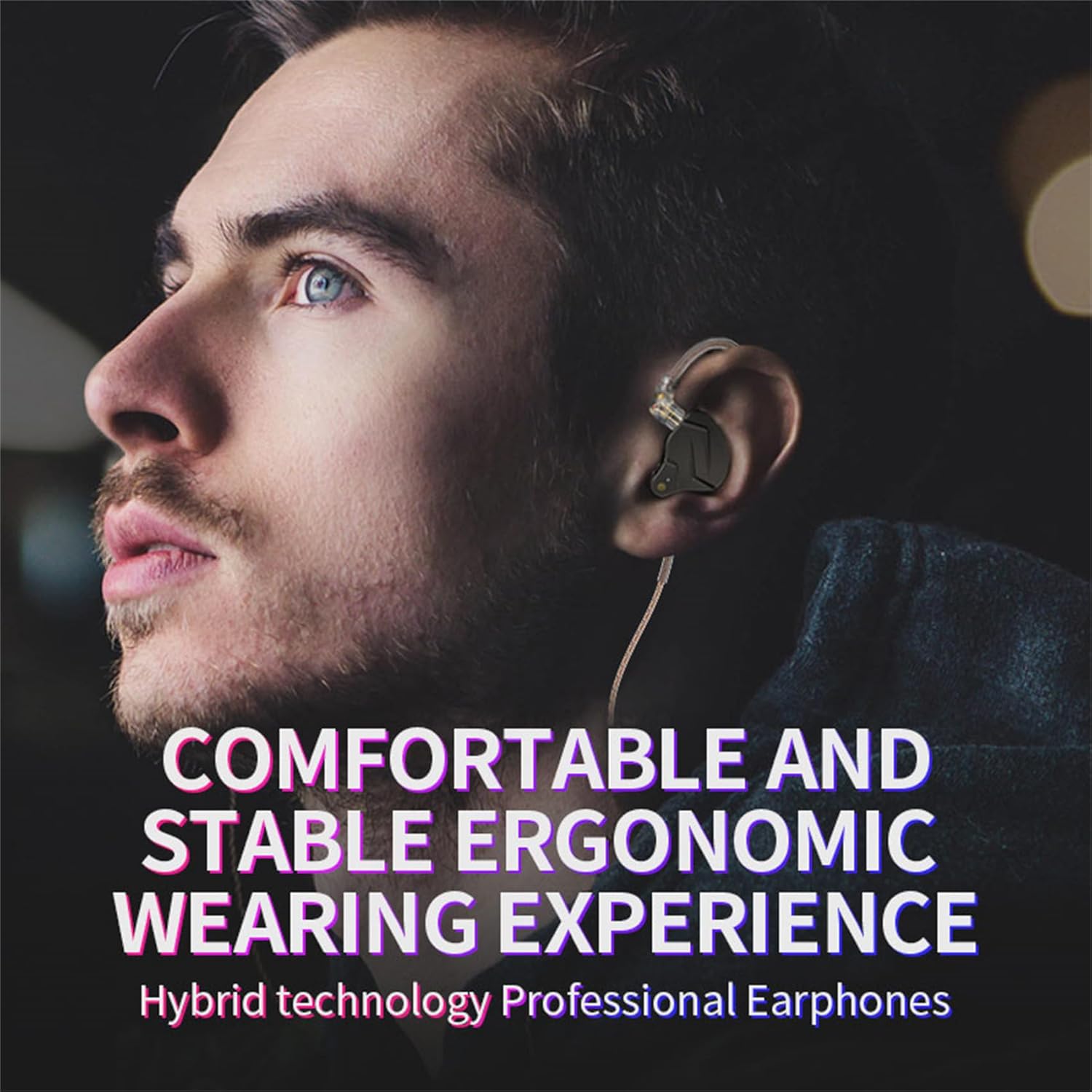 Thumbnail 3 de Yinyoo KZ ZSN Pro in-ear earphones with balanced armature + dynamic driver hybrid (blue, with mic)