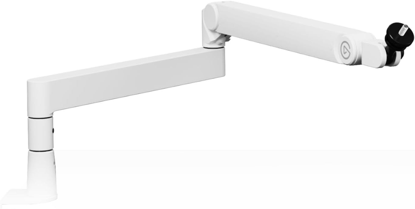 Detalle de Elgato Wave Mic Arm Pro White microfoonarm met gasveer en 360 graden draaibereik