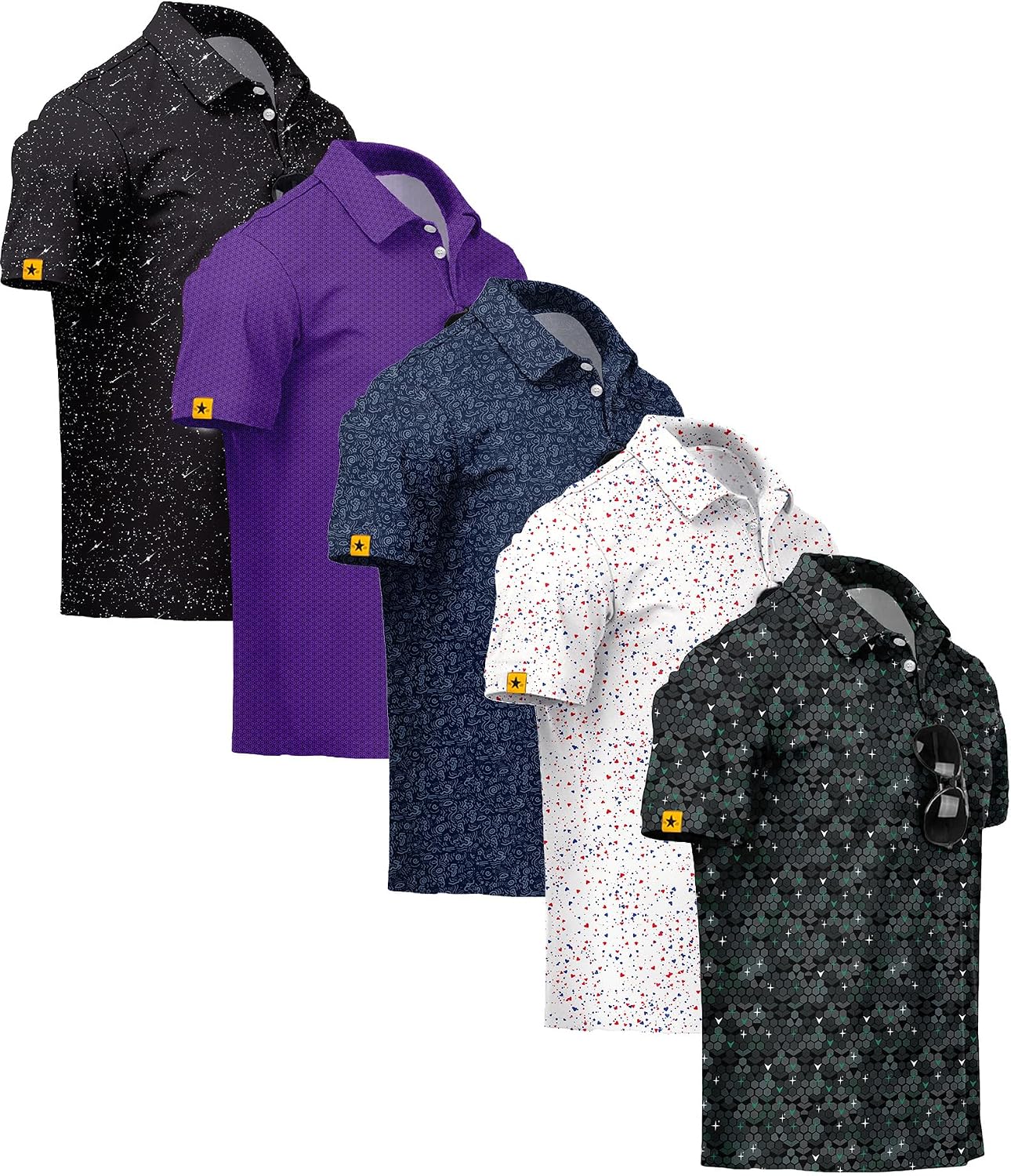 Detalle de ZITY Men's Golf Polo Shirts 5-Pack
