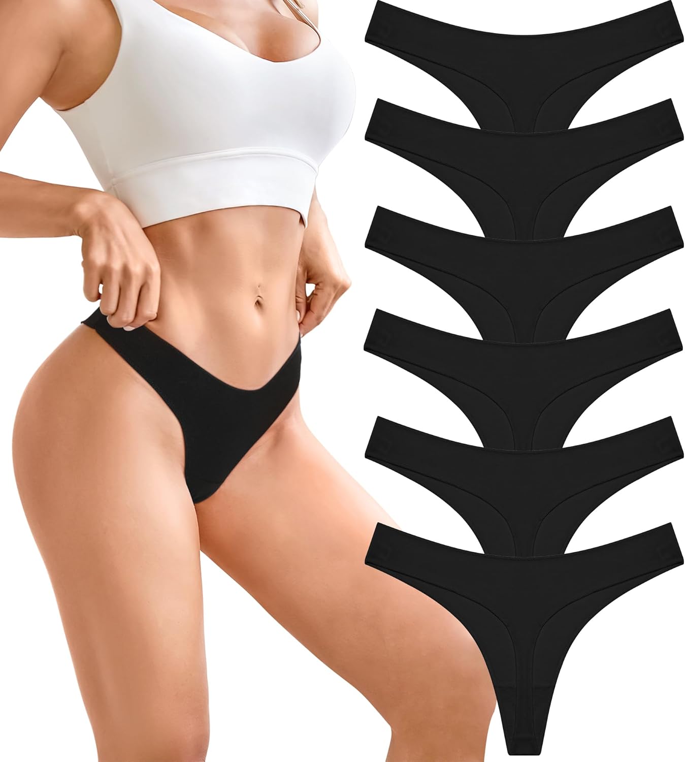 Detalle de BeReady String Tanga 6er-Pack aus Baumwolle