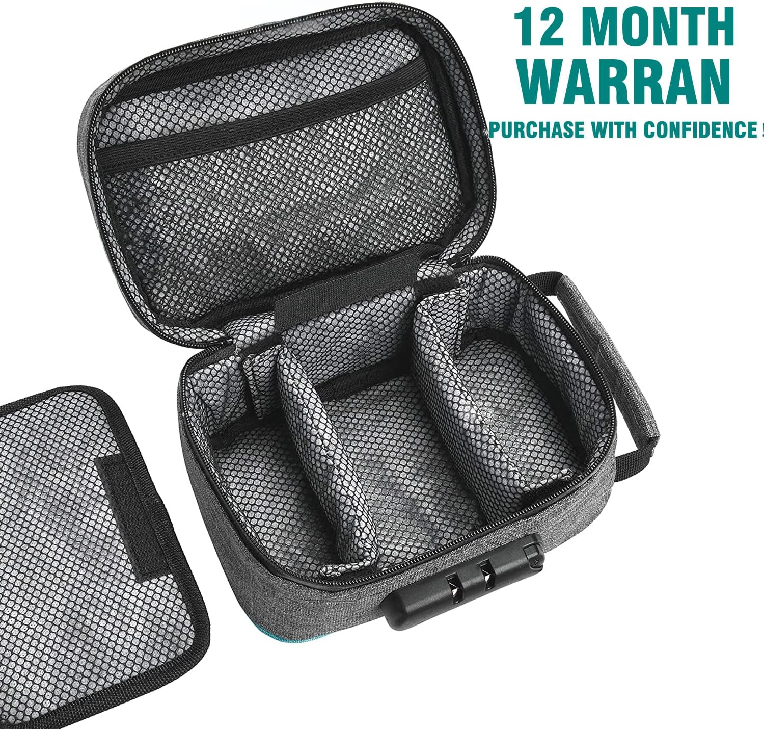 Thumbnail 3 de OZCHIN Smell Proof Bag with Combination Lock – 8.5" x 5.5" x 4.5" Odorless Storage Case