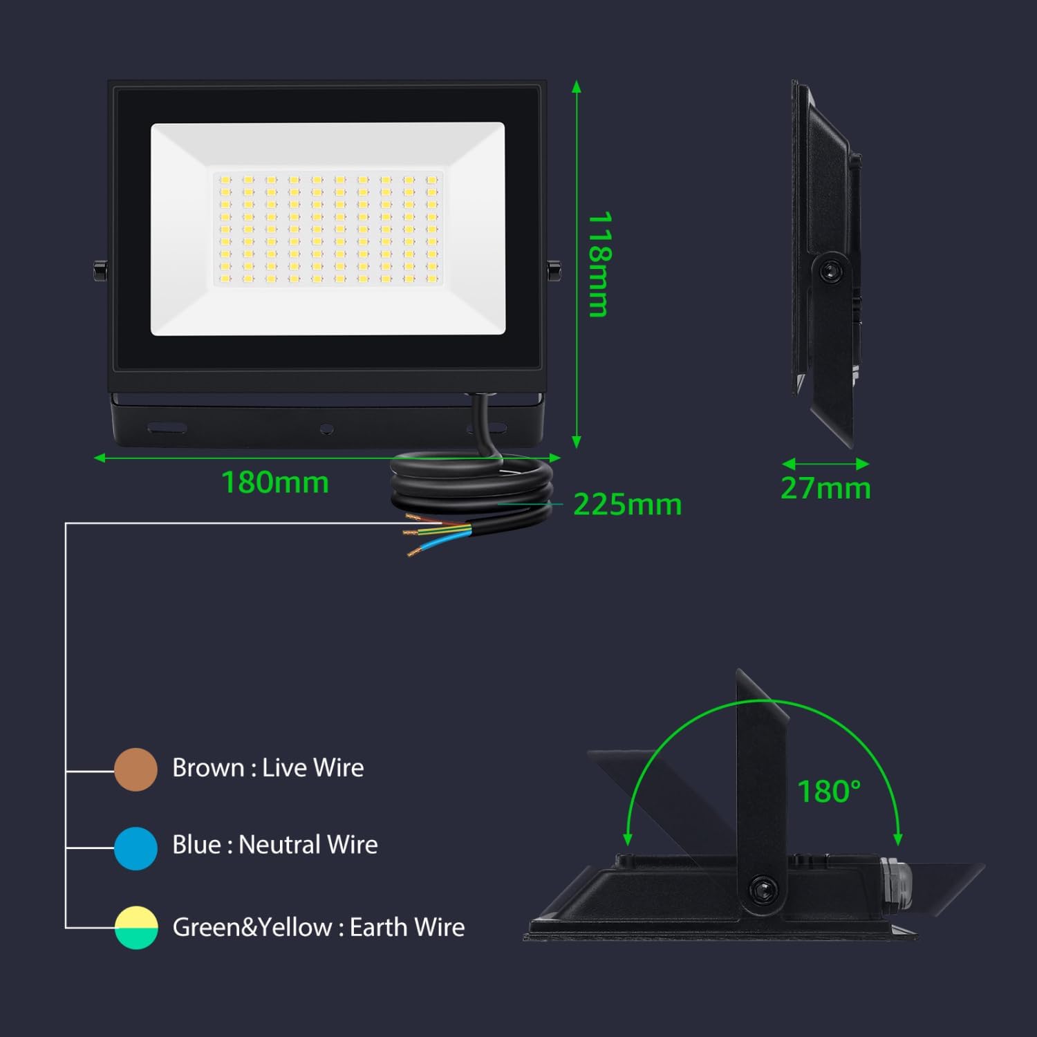 Thumbnail 5 de Aigostar Faretto LED 50W 4500 lm per esterni