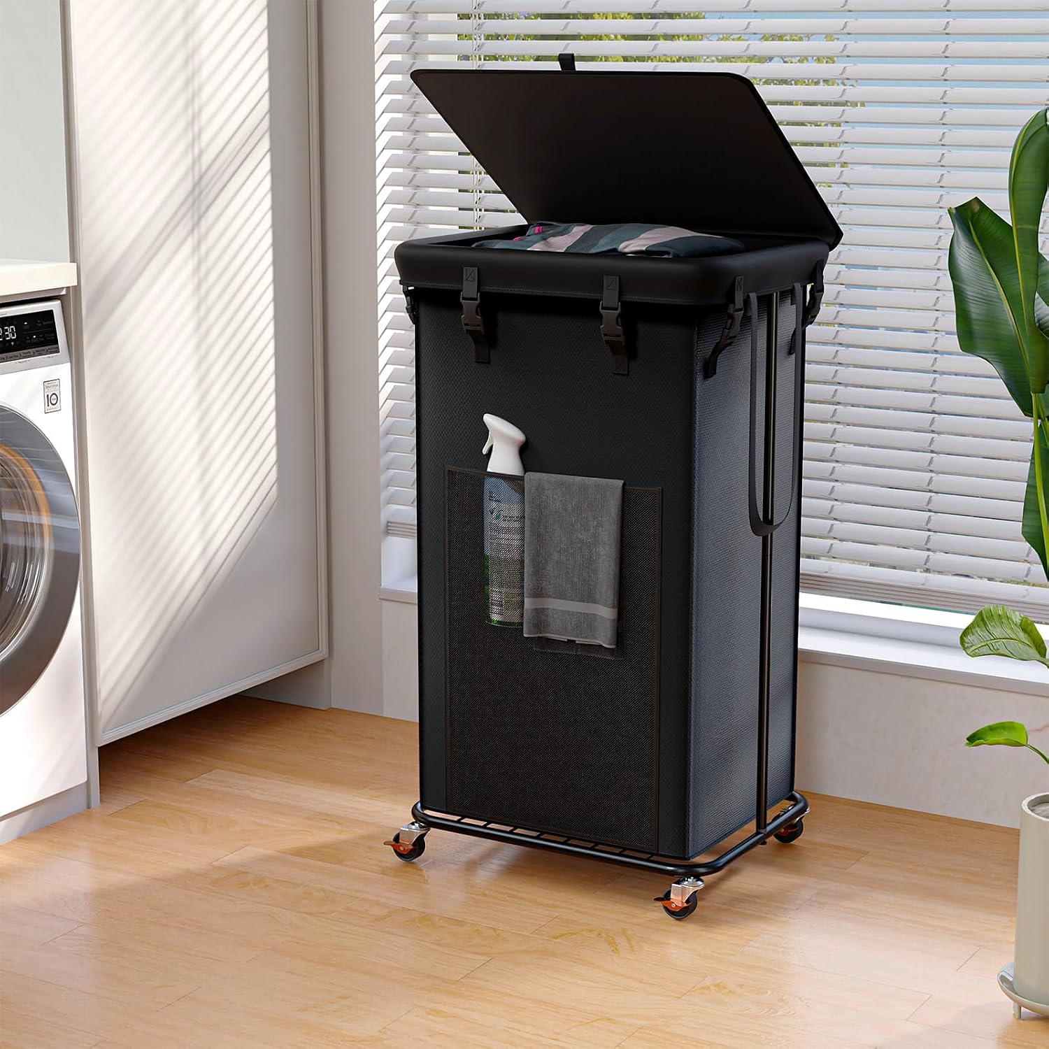 Detalle de 300L Laundry Hamper with Wheels, Removable Bag