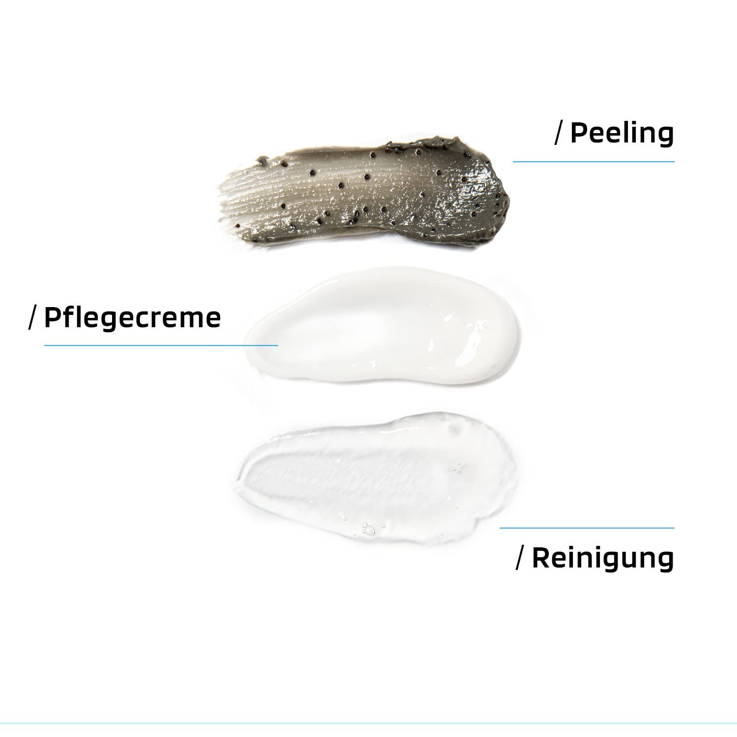 Detalle de SKINBRO Männer Gesichtspflege-Set (3 Schritte) – Reinigung, Peeling & Koffein-Gesichtscreme, vegan, Made in Germany