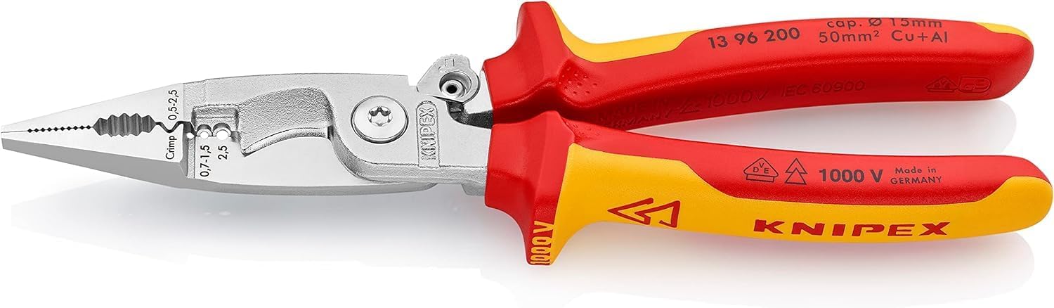 Thumbnail 1 de KNIPEX Elektro-Installationszange 200 mm – isoliert, SB-Verpackung, VDE geprüft