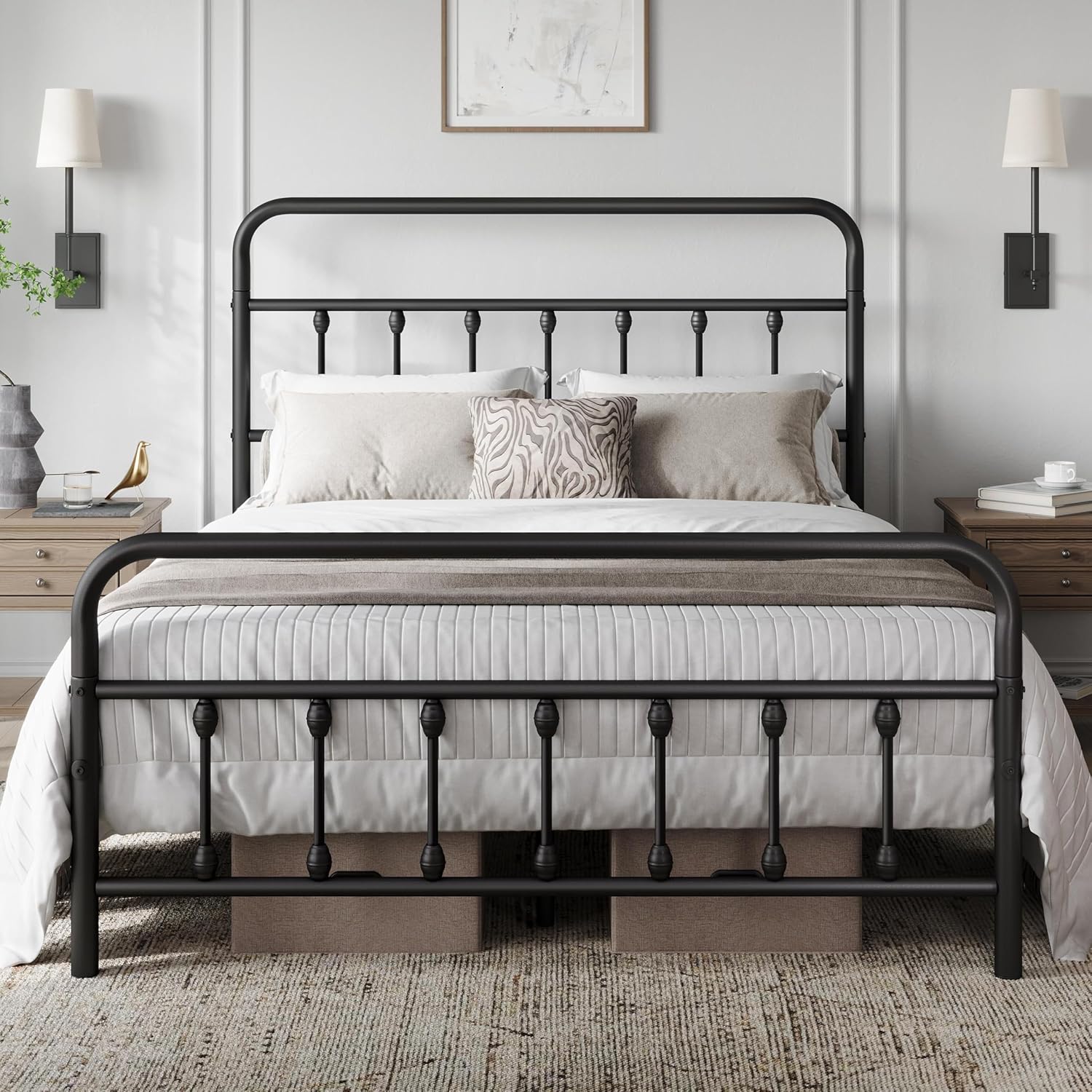 Detalle de Yaheetech Metal Platform Bed Frame Queen