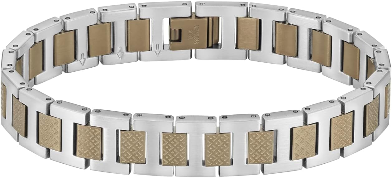 Thumbnail 2 de Lacoste Metropole Armband mit Knebelverschluss – zweifarbiges Edelstahldesign, 190 mm Innenlänge
