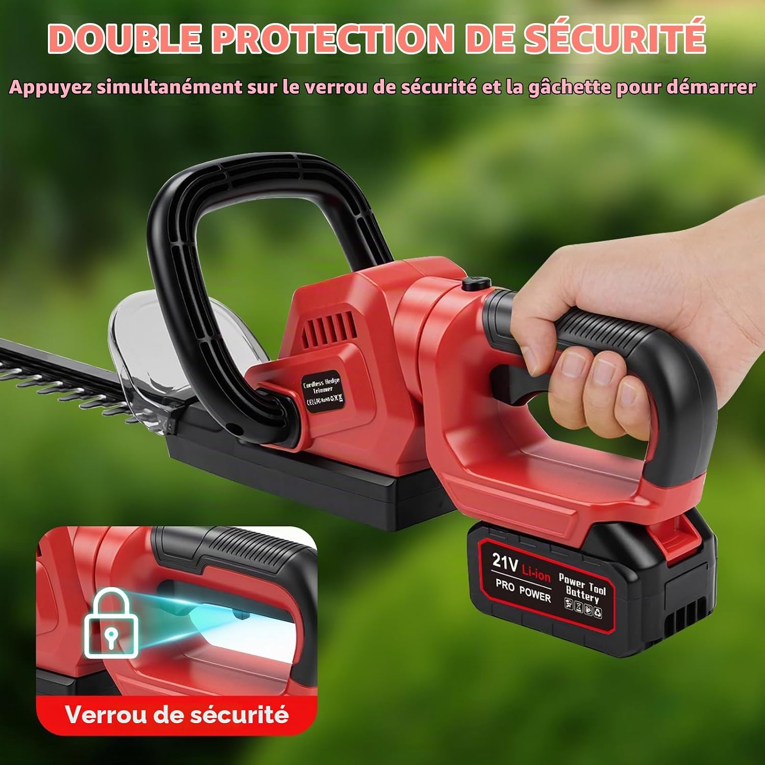Thumbnail 6 de Victool 2-Trimmer accu-heggenschaar 21 V, 56 cm, SK5-dubbelmes