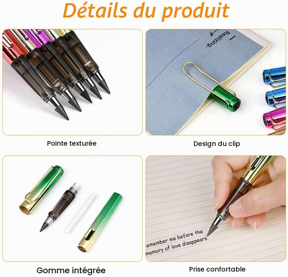 Detalle de OFFCUP Foever Pencil: inktloze potloden met verwisselbare punten en gum