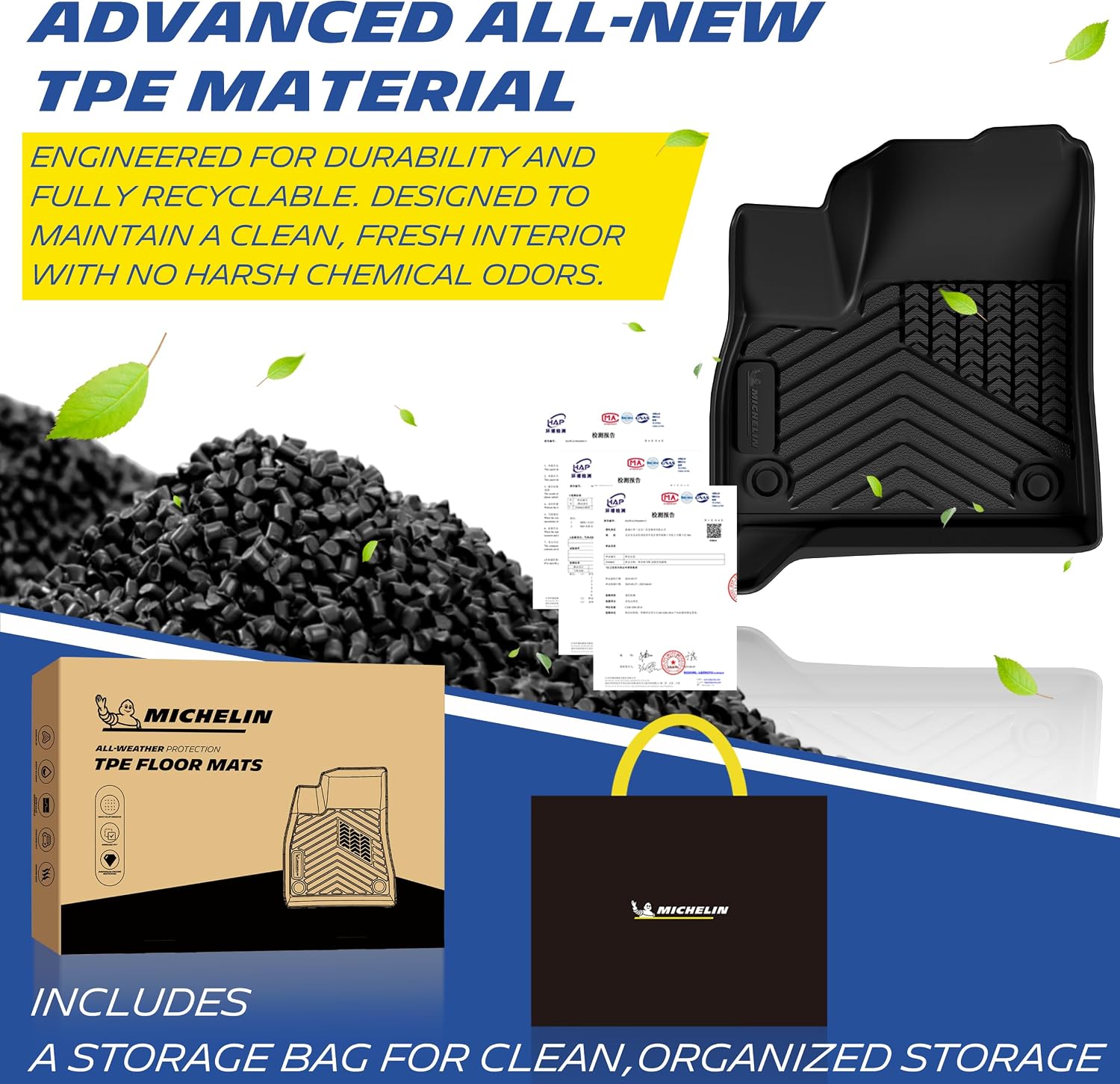 Thumbnail 6 de Michelin All-Weather Vehicle Mats for 2024-2026 Chevy Traverse / 2024-2026 GMC Acadia / 2025-2026 Buick Enclave (7 Pieces)