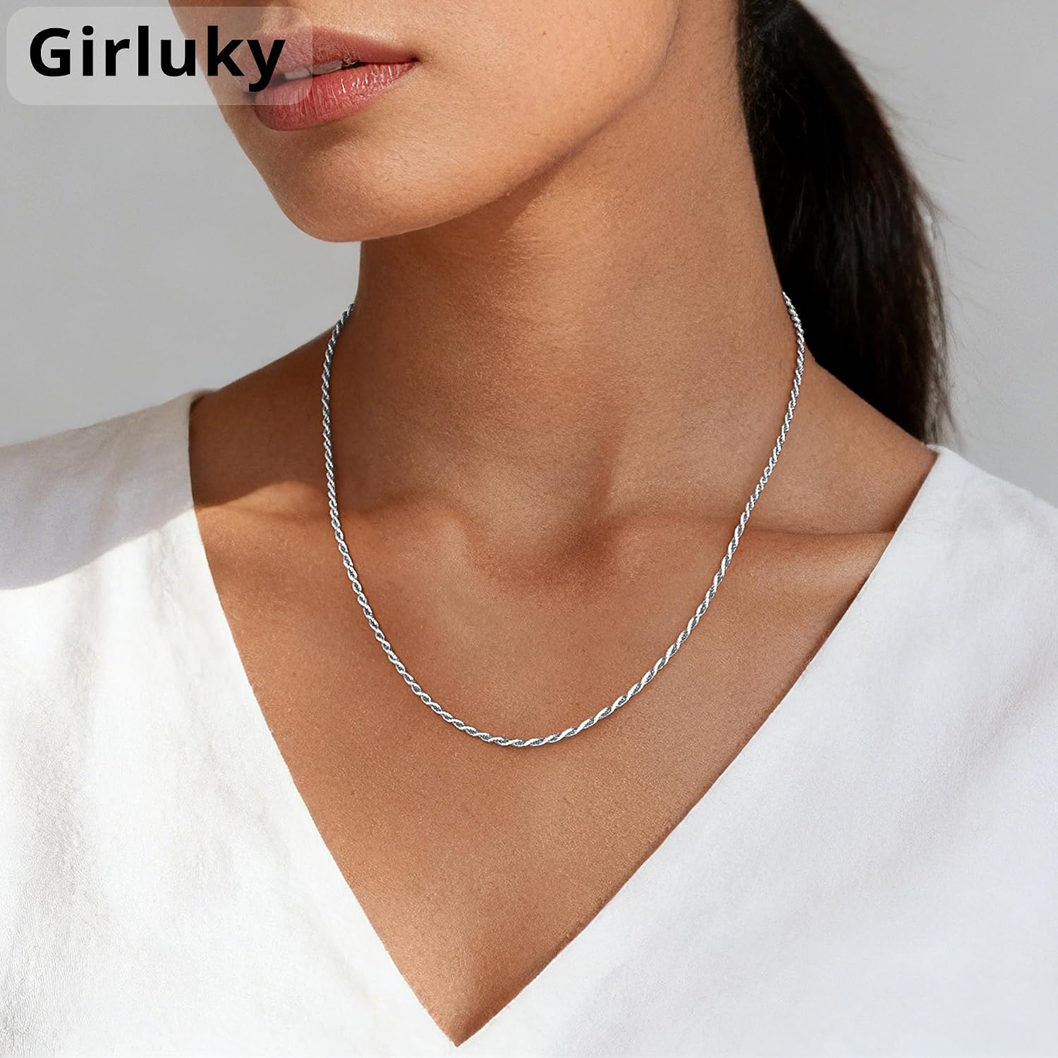 Detalle 1 de Girluky Rope Chain Necklace, 2mm