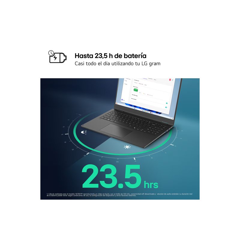 Detalle 2 de LG gram 16ZD90RU-G.AX55B, portátil de 16 pulgadas IPS WQXGA con 16 GB