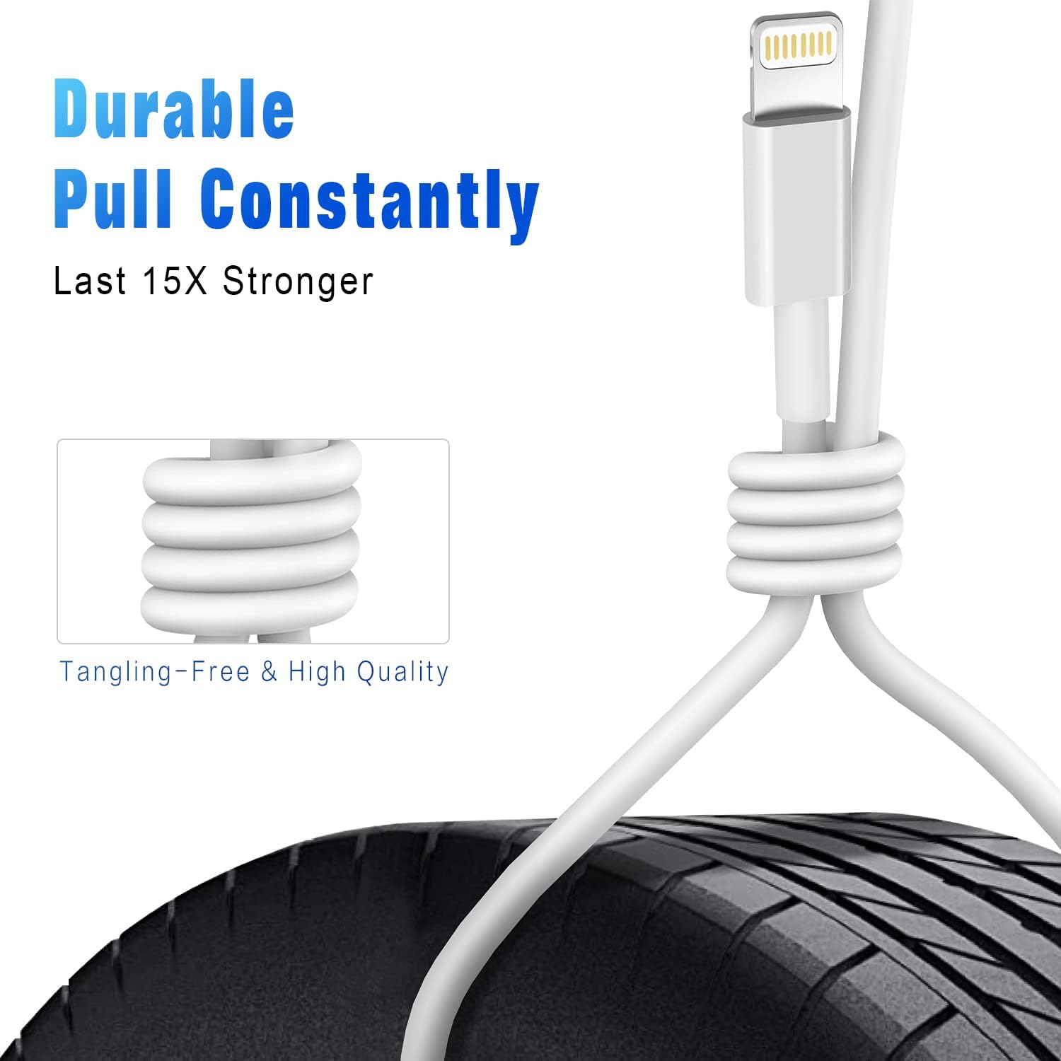 Thumbnail 3 de OCEEK Lightning Charging Cables, 6-Foot