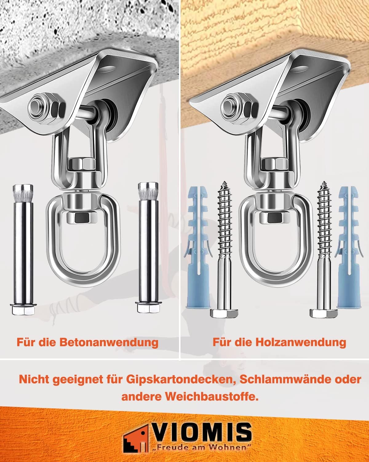 Thumbnail 3 de Deckenhaken Viomis 2er Pack, 450 kg
